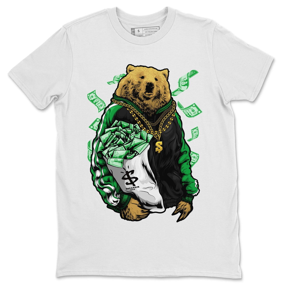 Air Jordan 1 Celtics Shirt To Match Jordans Rich Bear Sneaker Tees Air Jordan 1 Retro Celtics Drip Gear Zone Sneaker Matching Clothing Unisex Shirts White 2