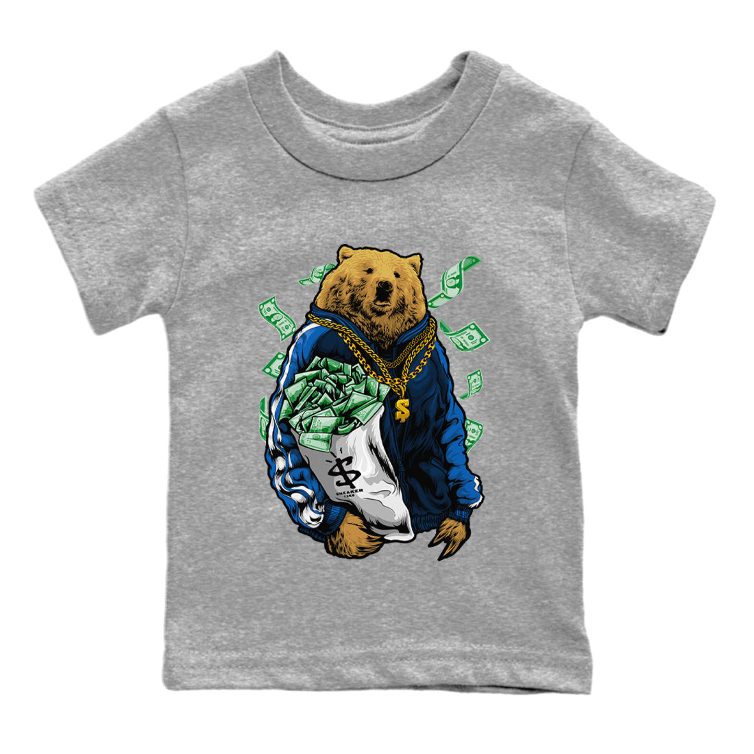 Air Jordan 3 Wizards Shirt To Match Jordans Rich Bear Sneaker Tees Air Jordan 3 Retro Wizards Drip Gear Zone Sneaker Matching Clothing Kids Shirts Heather Grey 2