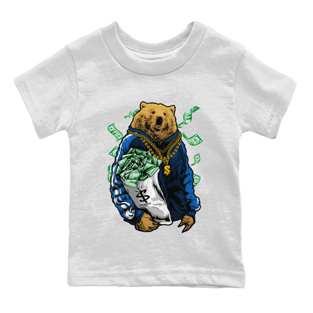 Air Jordan 3 Wizards Shirt To Match Jordans Rich Bear Sneaker Tees Air Jordan 3 Retro Wizards Drip Gear Zone Sneaker Matching Clothing Kids Shirts White 2