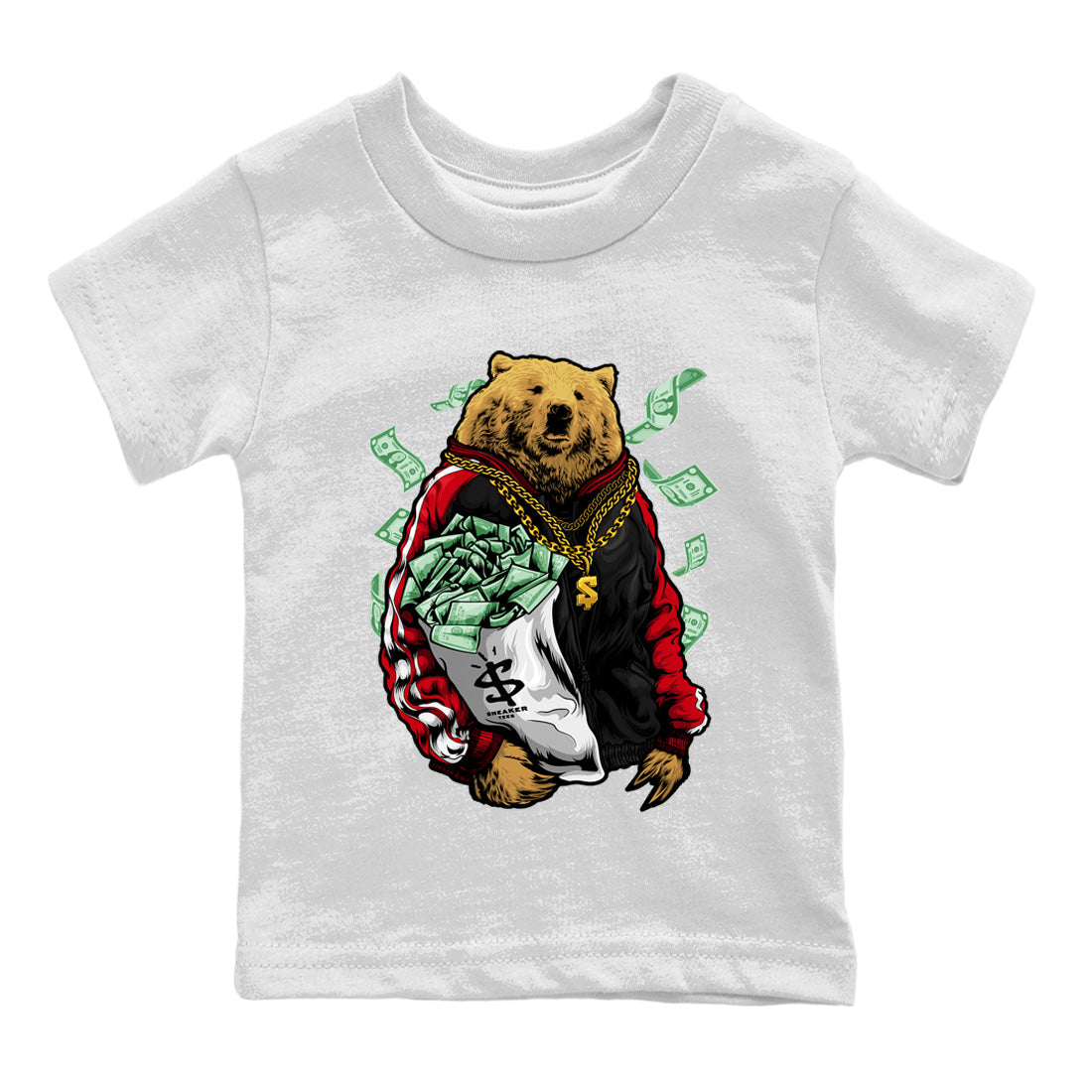 Air Jordan 6 Toro Bravo Shirt To Match Jordans Rich Bear Sneaker Tees Jordan 6 Toro Bravo Drip Gear Zone Sneaker Matching Clothing Kids Shirts White 2