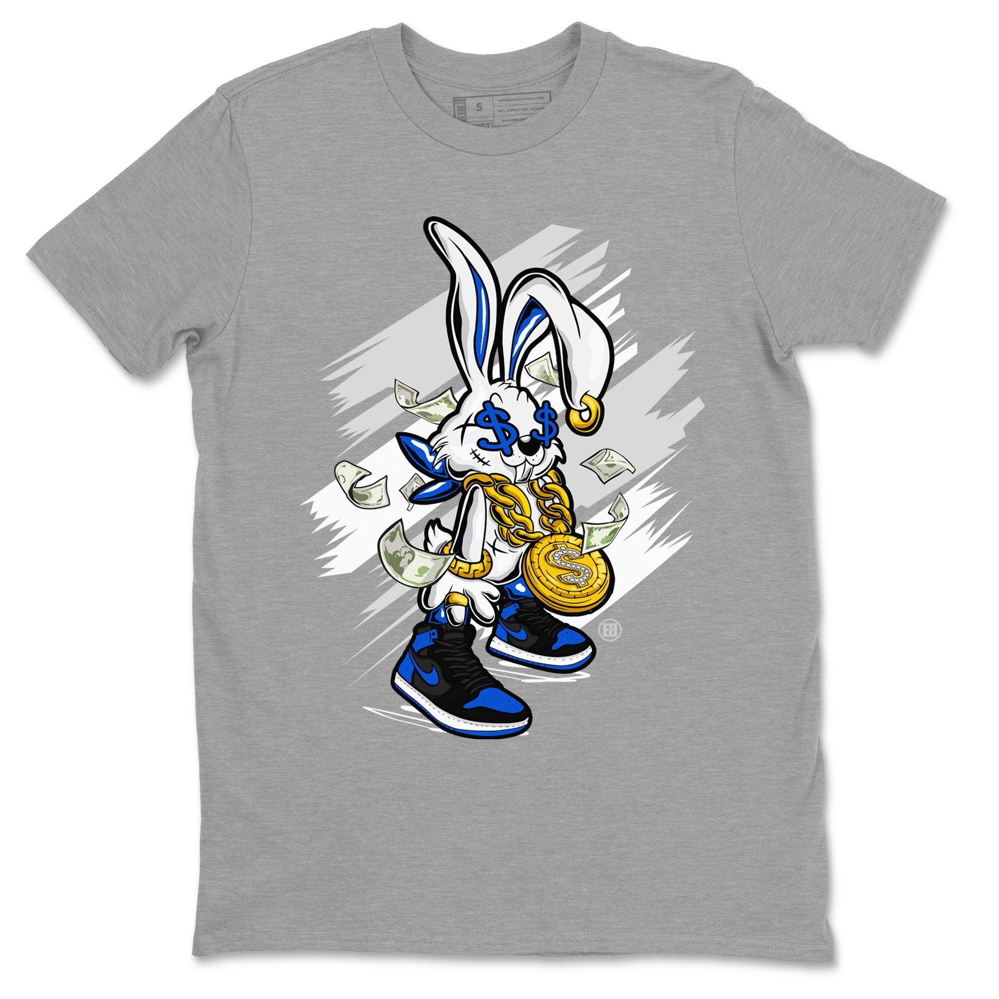 AJ1 Retro Royal Reimagined shirt to match jordans Rich Bunny sneaker tees Air Jordan 1 Royal Reimagined Drip Gear Zones Casual Crew Neck T-Shirt Unisex Heather Grey 2 T-Shirt