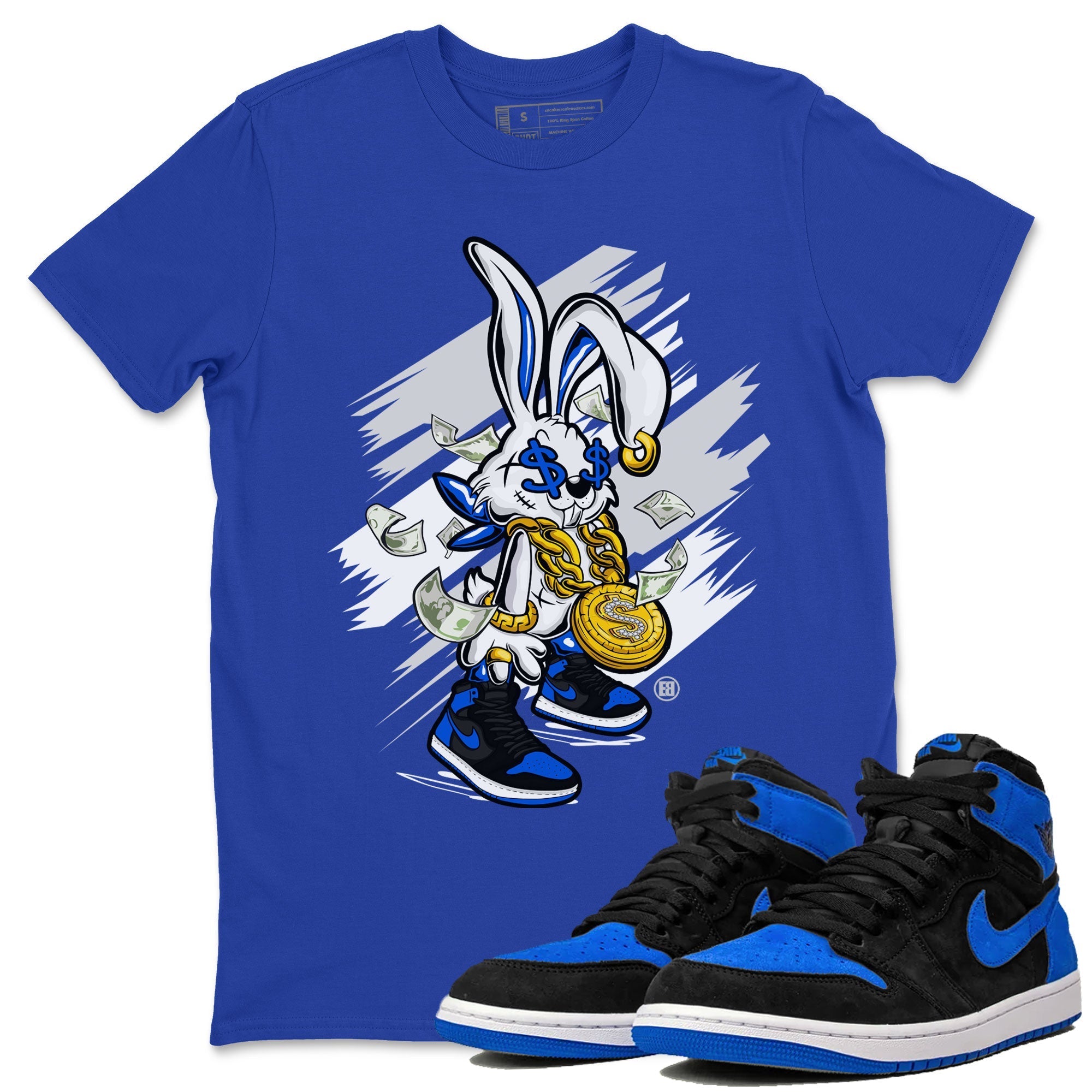 AJ1 Retro Royal Reimagined shirt to match jordans Rich Bunny sneaker tees Air Jordan 1 Royal Reimagined Drip Gear Zones Casual Crew Neck T-Shirt Unisex Royal Blue 1 T-Shirt