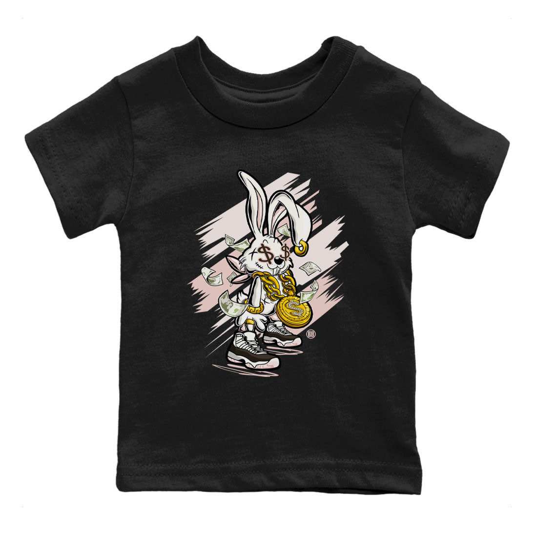 Air Jordan 11 Neapolitan shirt to match jordans Rich Bunny sneaker matching t-shirts and clothing Air Jordan 11 Neapolitan Drip Gear Zone Casual Crew Neck T-Shirt Baby Toddler Black 2 T-Shirt