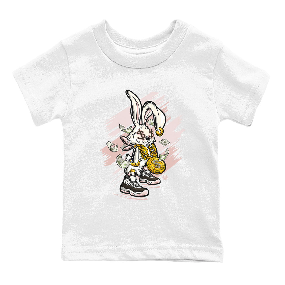 Air Jordan 11 Neapolitan shirt to match jordans Rich Bunny sneaker matching t-shirts and clothing Air Jordan 11 Neapolitan Drip Gear Zone Casual Crew Neck T-Shirt Baby Toddler White 2 T-Shirt