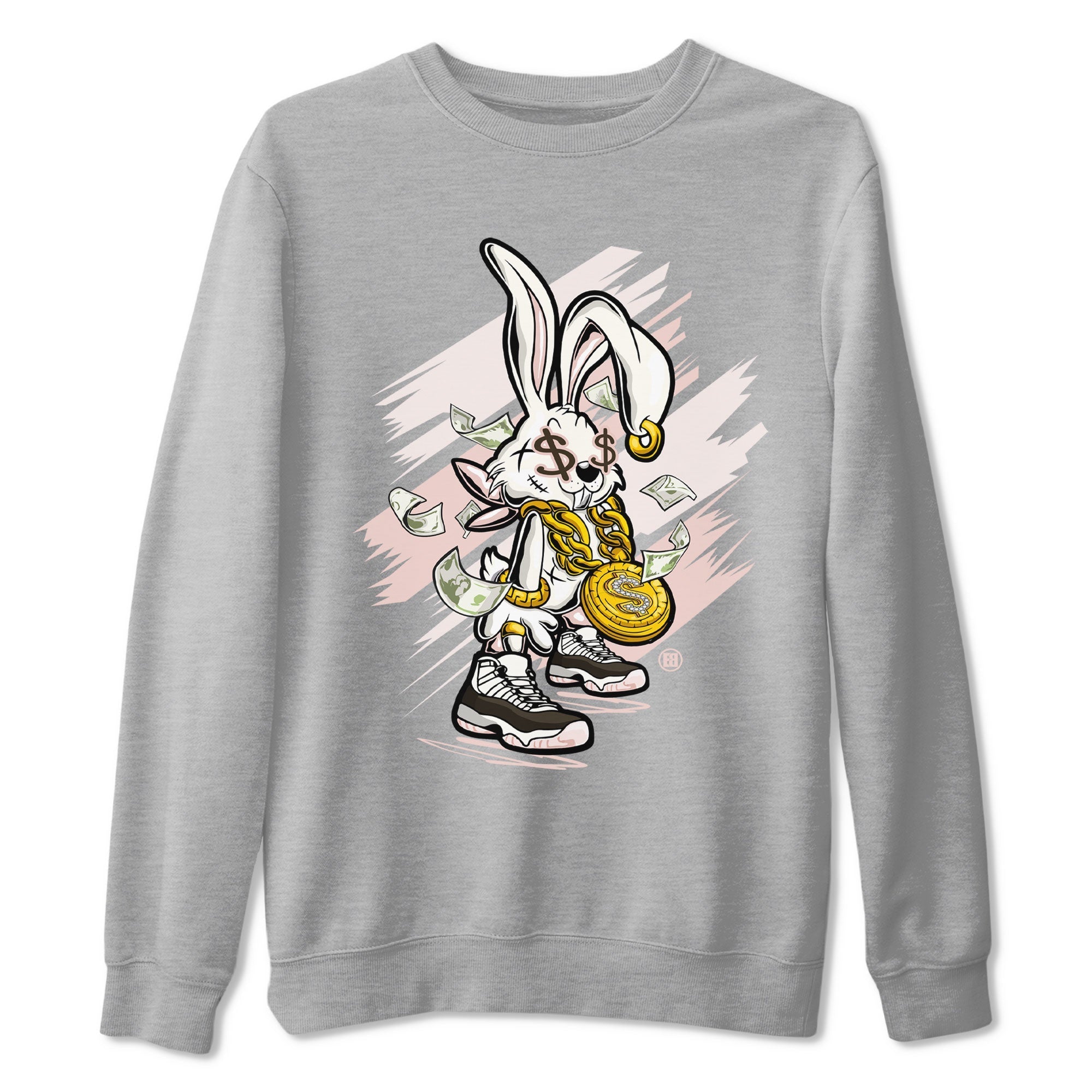 Air Jordan 11 Neapolitan shirt to match jordans Rich Bunny sneaker matching t-shirts and clothing Air Jordan 11 Neapolitan Drip Gear Zone Casual Crew Neck T-Shirt Unisex Heather Grey 2 T-Shirt
