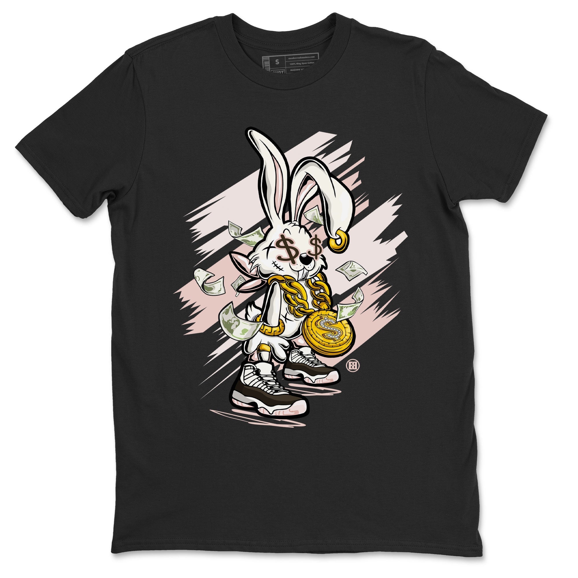 Air Jordan 11 Neapolitan shirt to match jordans Rich Bunny sneaker matching t-shirts and clothing Air Jordan 11 Neapolitan Drip Gear Zone Casual Crew Neck T-Shirt Unisex Black 2 T-Shirt
