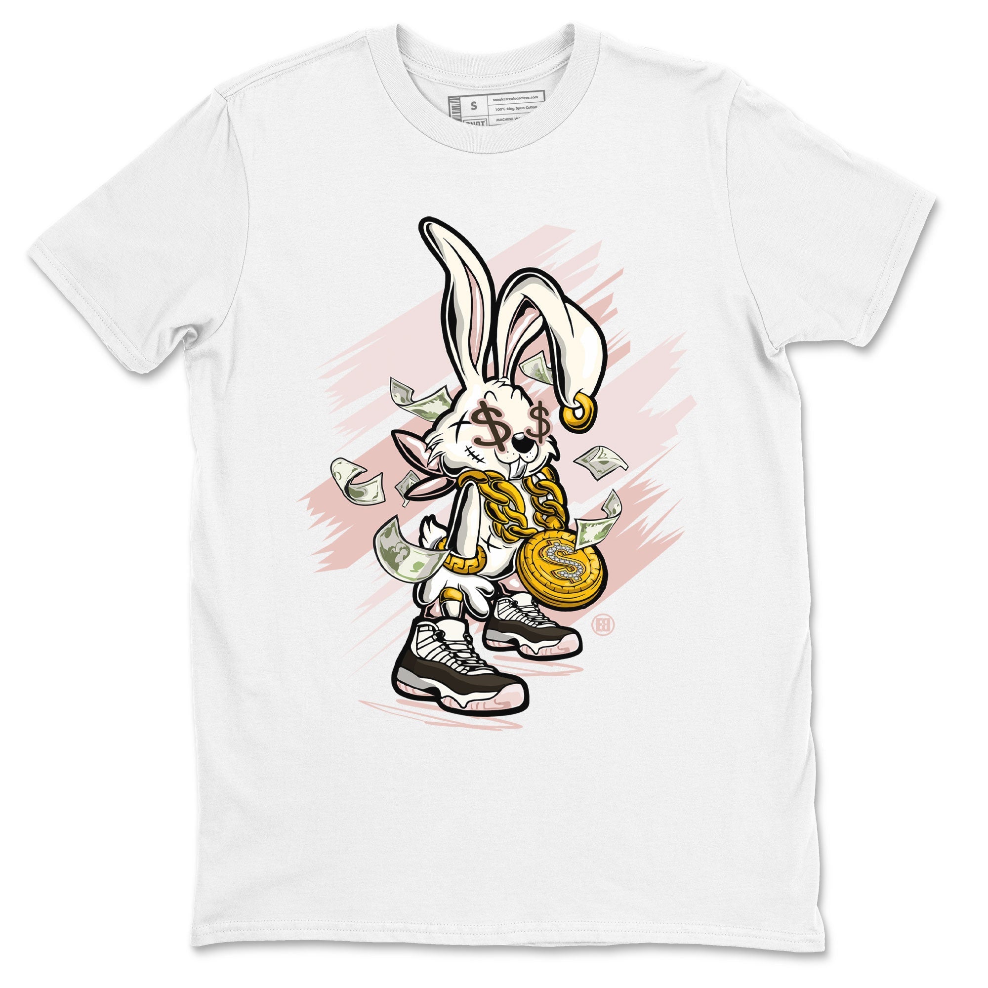 Air Jordan 11 Neapolitan shirt to match jordans Rich Bunny sneaker matching t-shirts and clothing Air Jordan 11 Neapolitan Drip Gear Zone Casual Crew Neck T-Shirt Unisex White 2 T-Shirt