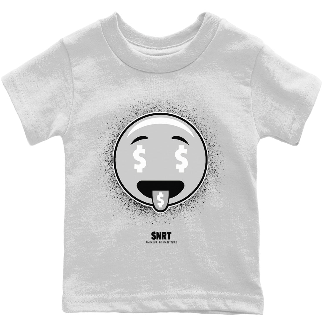 Jordan 1 Light Smoke Grey Sneaker Matching T-Shirt Rich Emoji Sneaker Tees Jordan 1 Light Smoke Grey Sneaker Release Tees Kids Shirts
