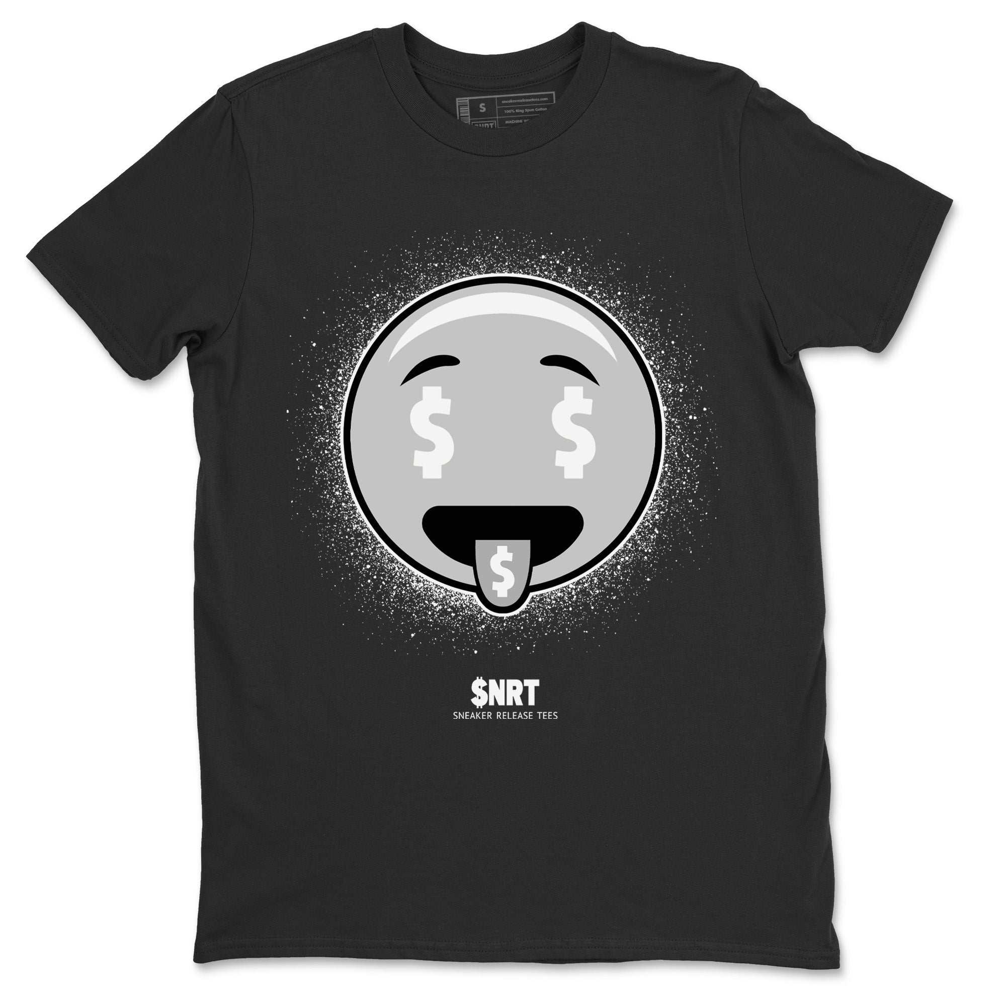 Jordan 1 Light Smoke Grey Sneaker Matching T-Shirt Rich Emoji Sneaker Tees Jordan 1 Light Smoke Grey Sneaker Release Tees Crew Neck Tees