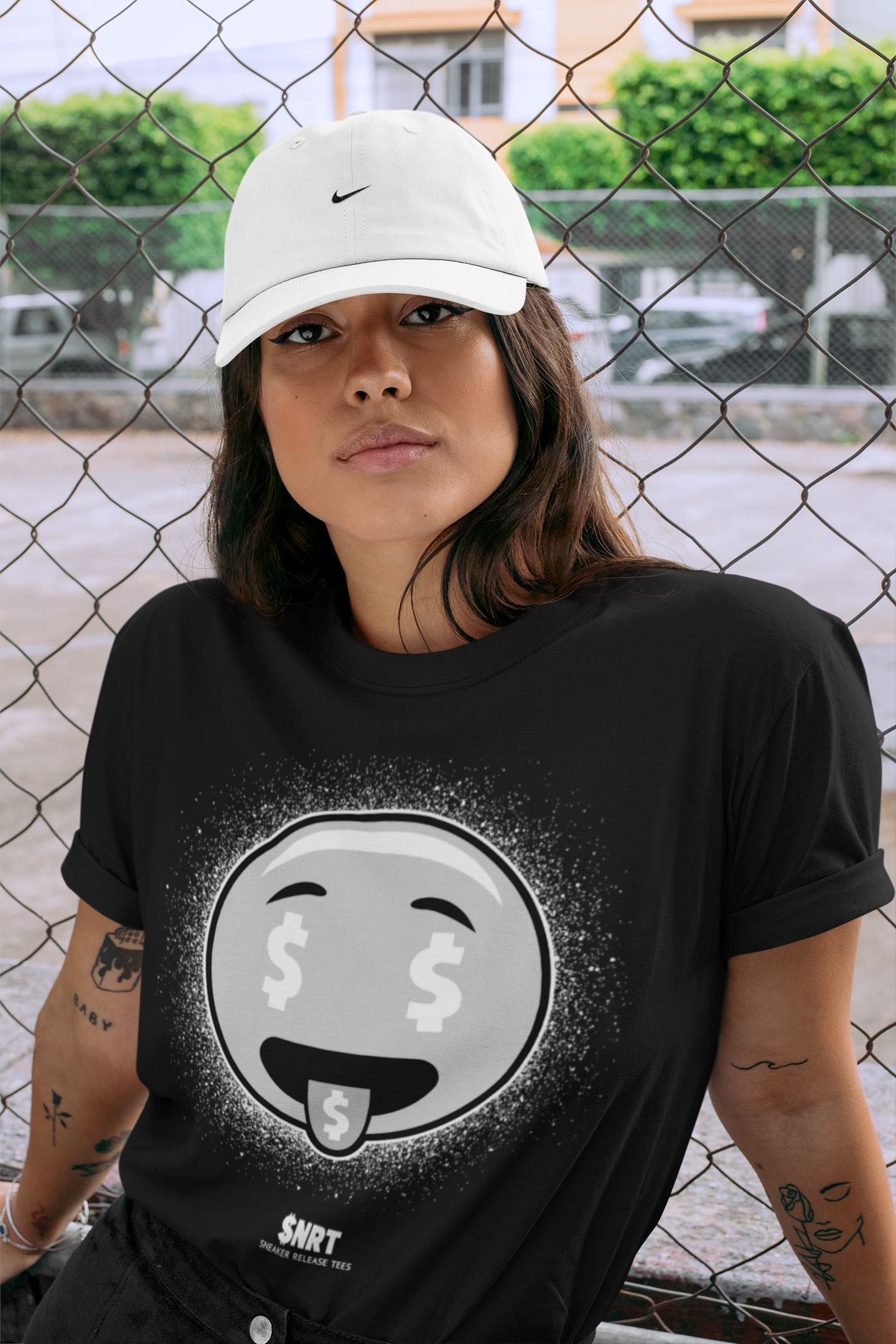 Jordan 1 Light Smoke Grey Sneaker Matching T-Shirt Rich Emoji Sneaker Tees Jordan 1 Light Smoke Grey Sneaker Release Tees Crew Neck Tees