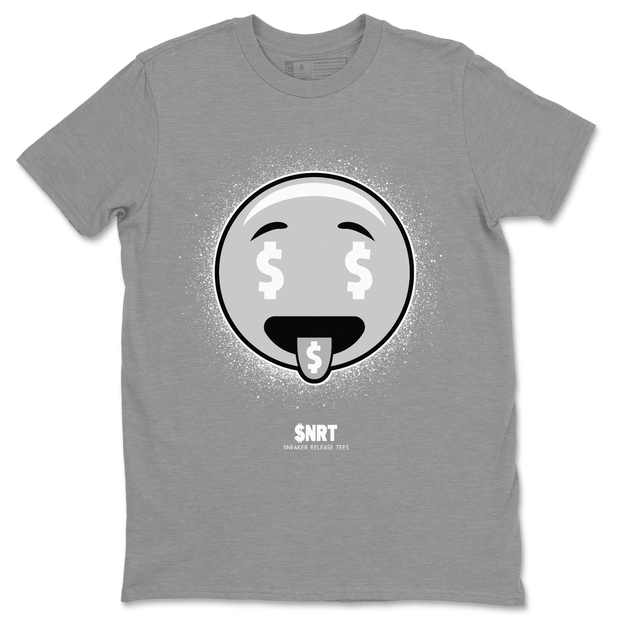 Jordan 1 Light Smoke Grey Sneaker Matching T-Shirt Rich Emoji Sneaker Tees Jordan 1 Light Smoke Grey Sneaker Release Tees Crew Neck Tees