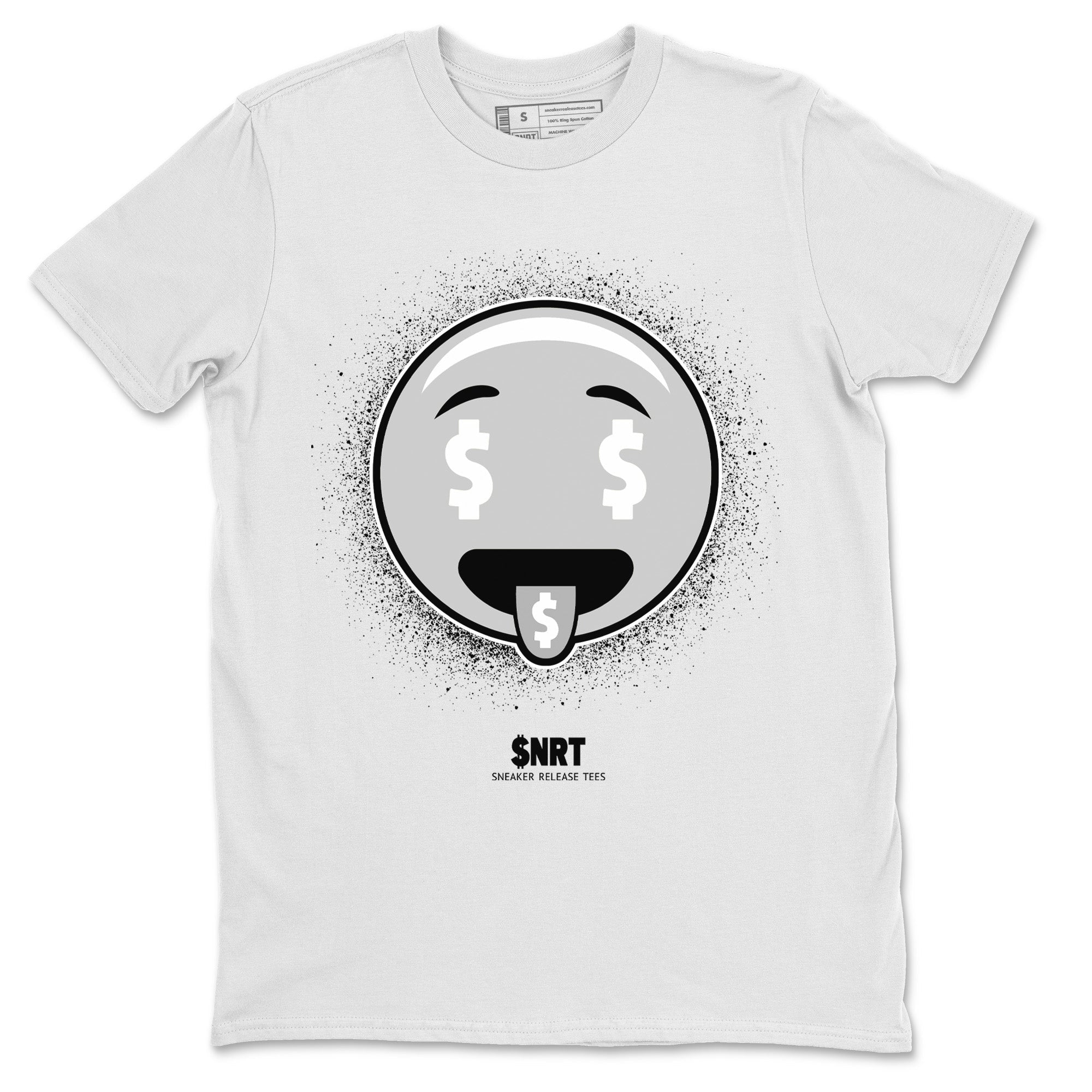 Jordan 1 Light Smoke Grey Sneaker Matching T-Shirt Rich Emoji Sneaker Tees Jordan 1 Light Smoke Grey Sneaker Release Tees Crew Neck Tees