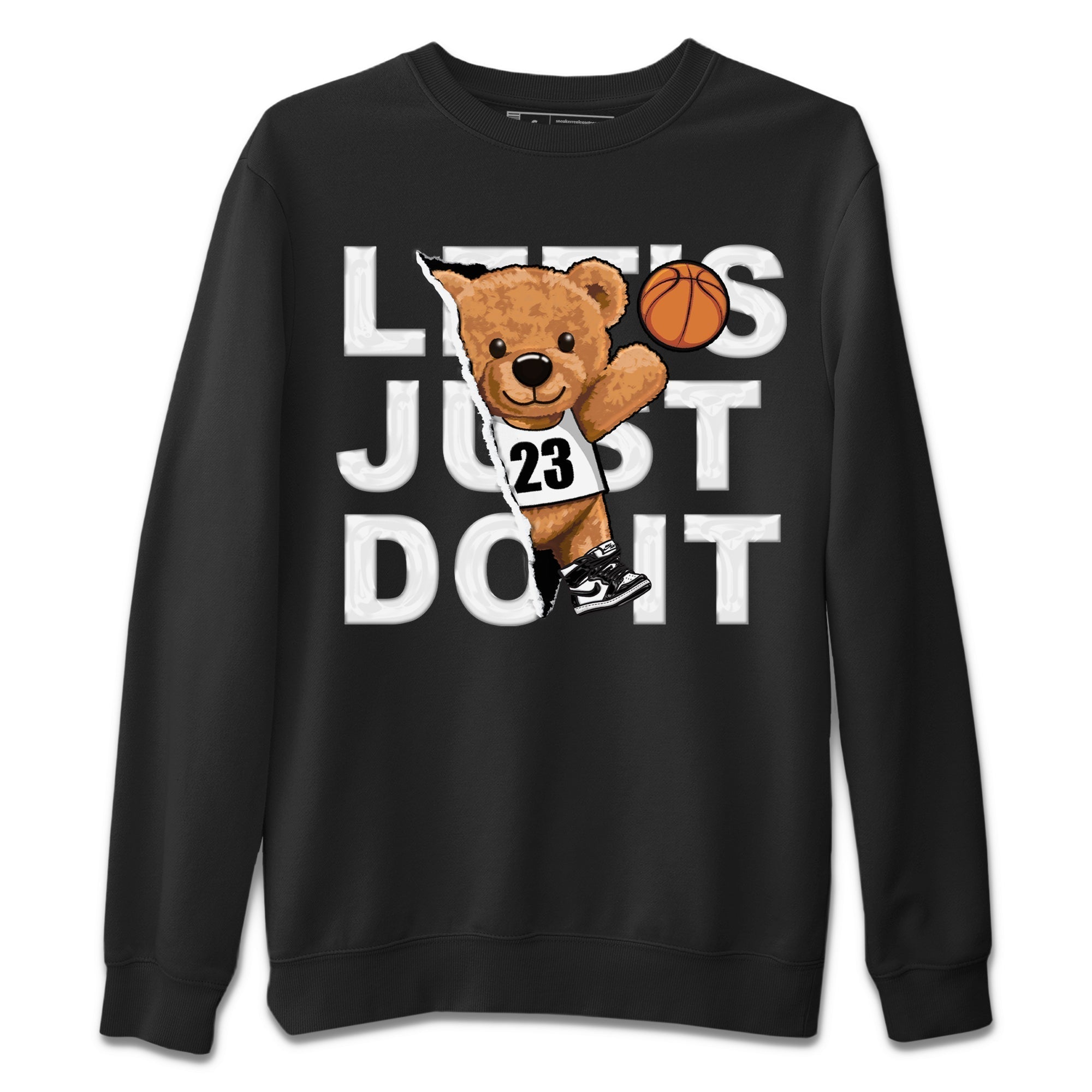 Air Jordan 1 Black White Shirt To Match Jordans Rip Out Bear Sneaker Tees Air Jordan 1 Black White Drip Gear Zone Sneaker Matching Clothing Unisex Shirts