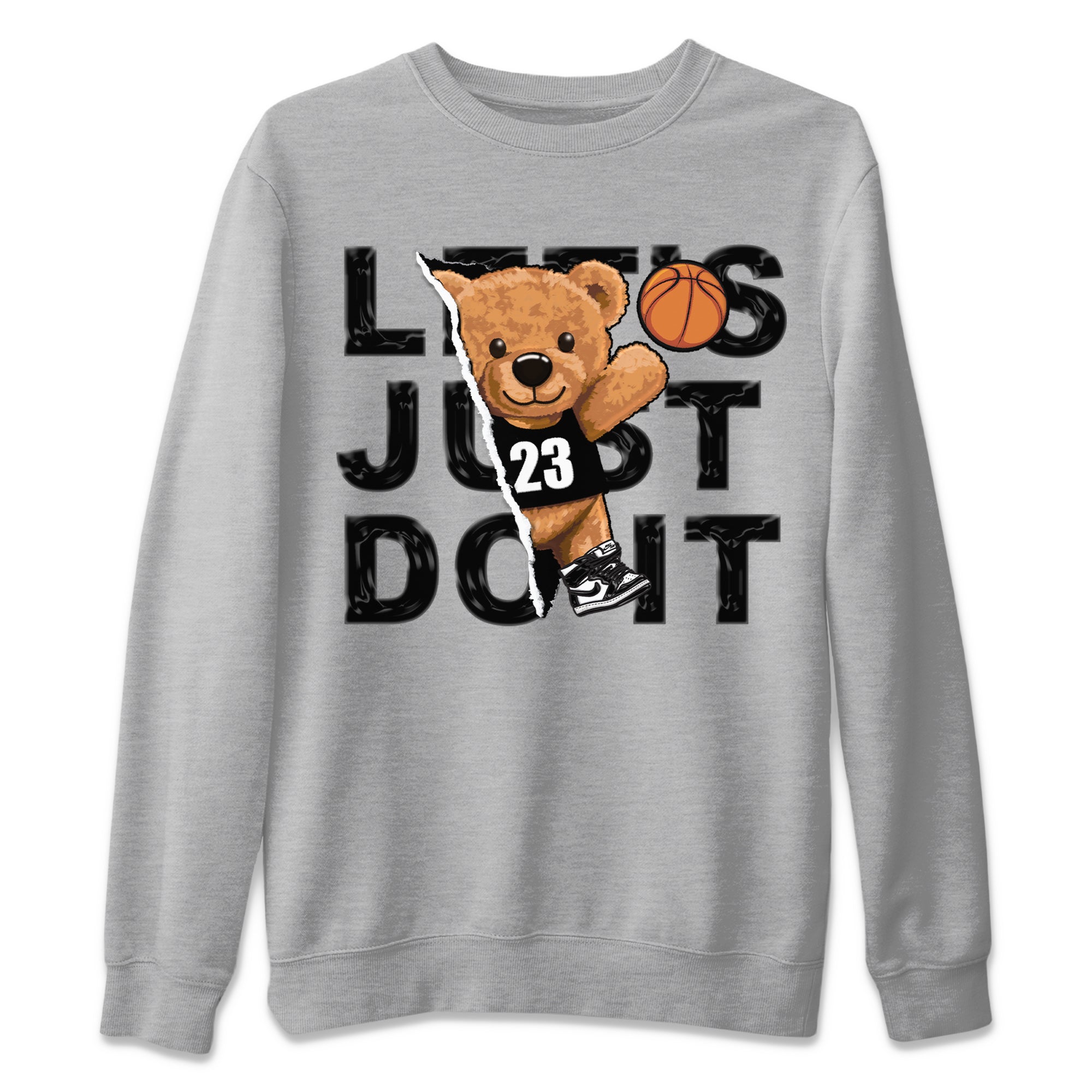 Air Jordan 1 Black White Shirt To Match Jordans Rip Out Bear Sneaker Tees Air Jordan 1 Black White Drip Gear Zone Sneaker Matching Clothing Unisex Shirts