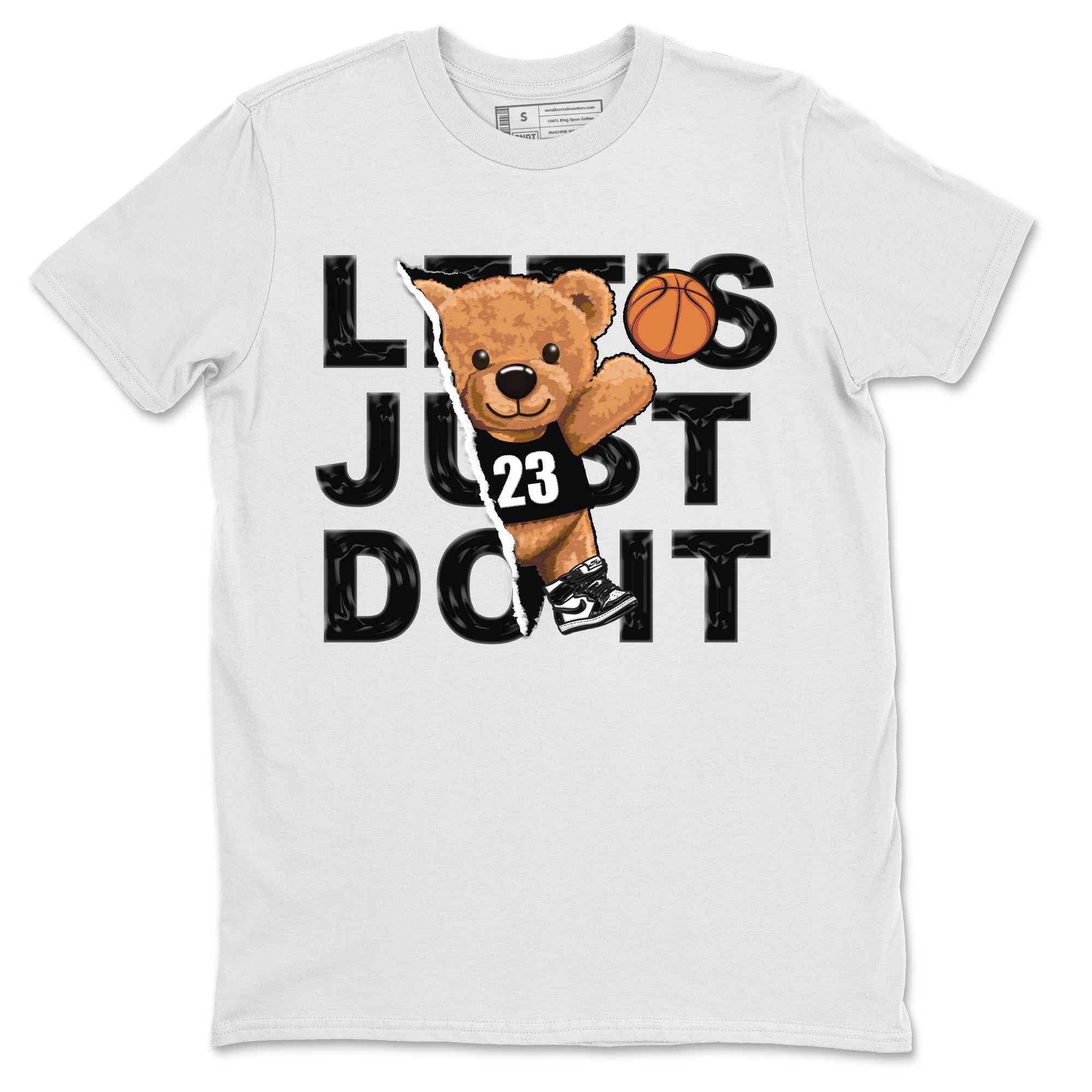 Air Jordan 1 Black White Shirt To Match Jordans Rip Out Bear Sneaker Tees Air Jordan 1 Black White Drip Gear Zone Sneaker Matching Clothing Unisex Shirts