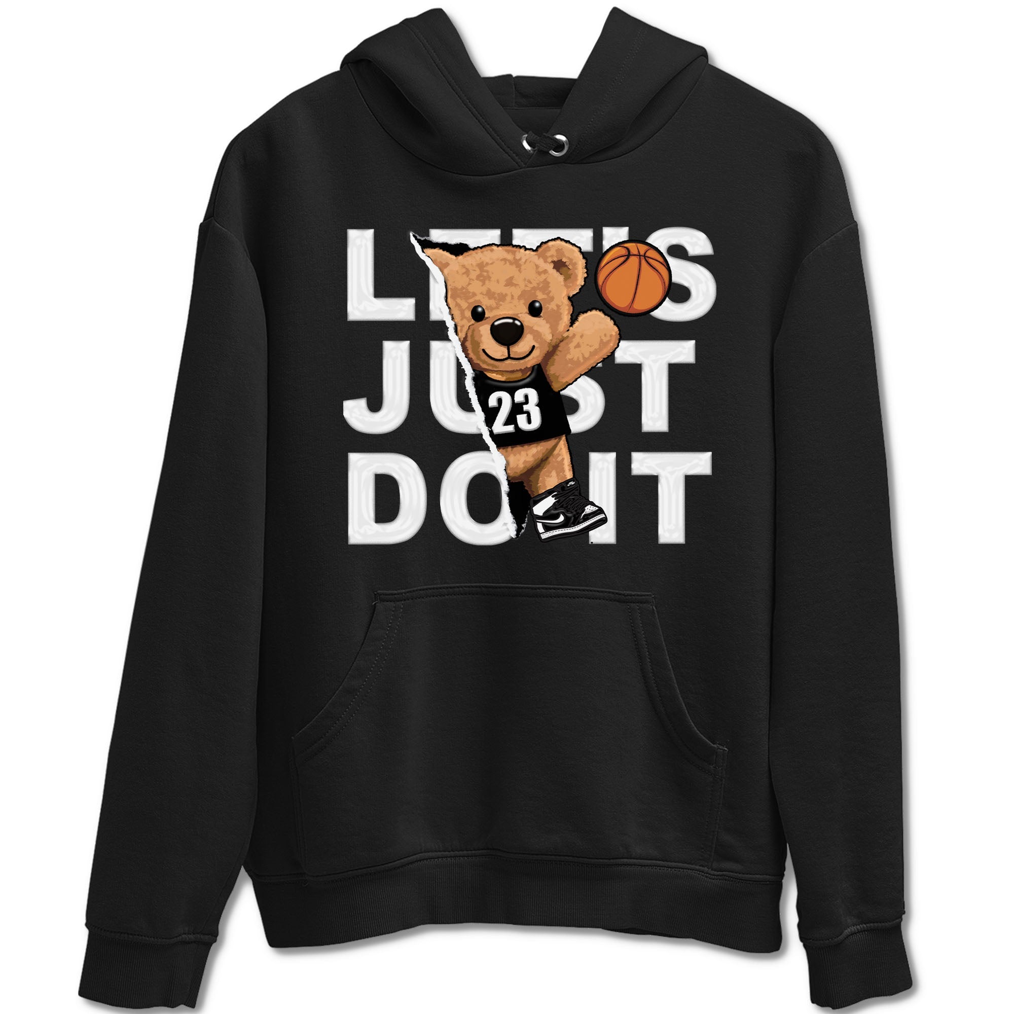 1s Black White shirt to match jordans Rip Out Bear sneaker tees Air Jordan 1 Black White Drip Gear Zone unisex cotton Black 2 crew neck shirt