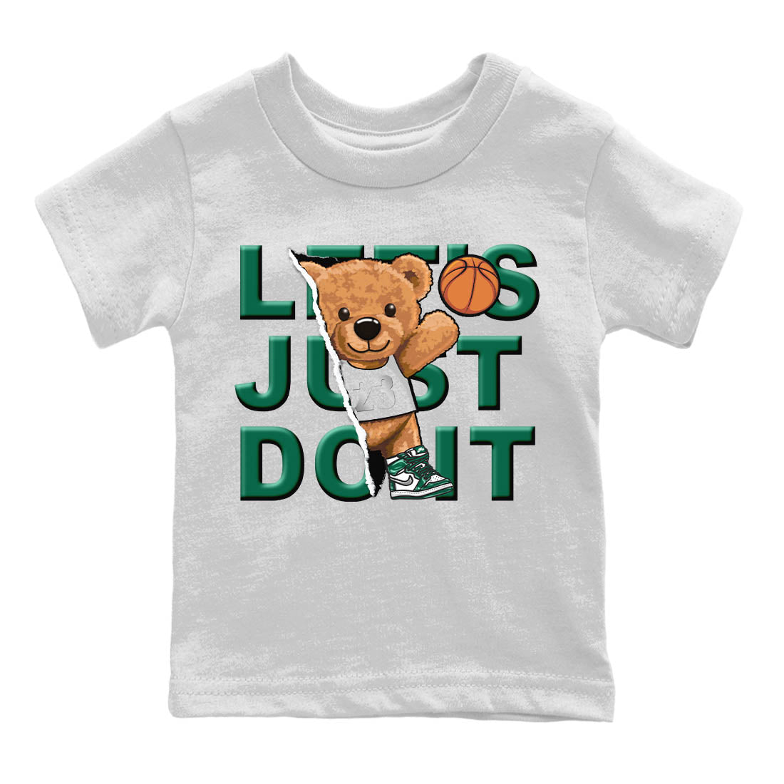 Jordan 1 Gorge Green Sneaker Matching T-Shirt Rip Out Bear Sneaker Tees Jordan 1 Gorge Green Sneaker Release Tees Kids Shirts