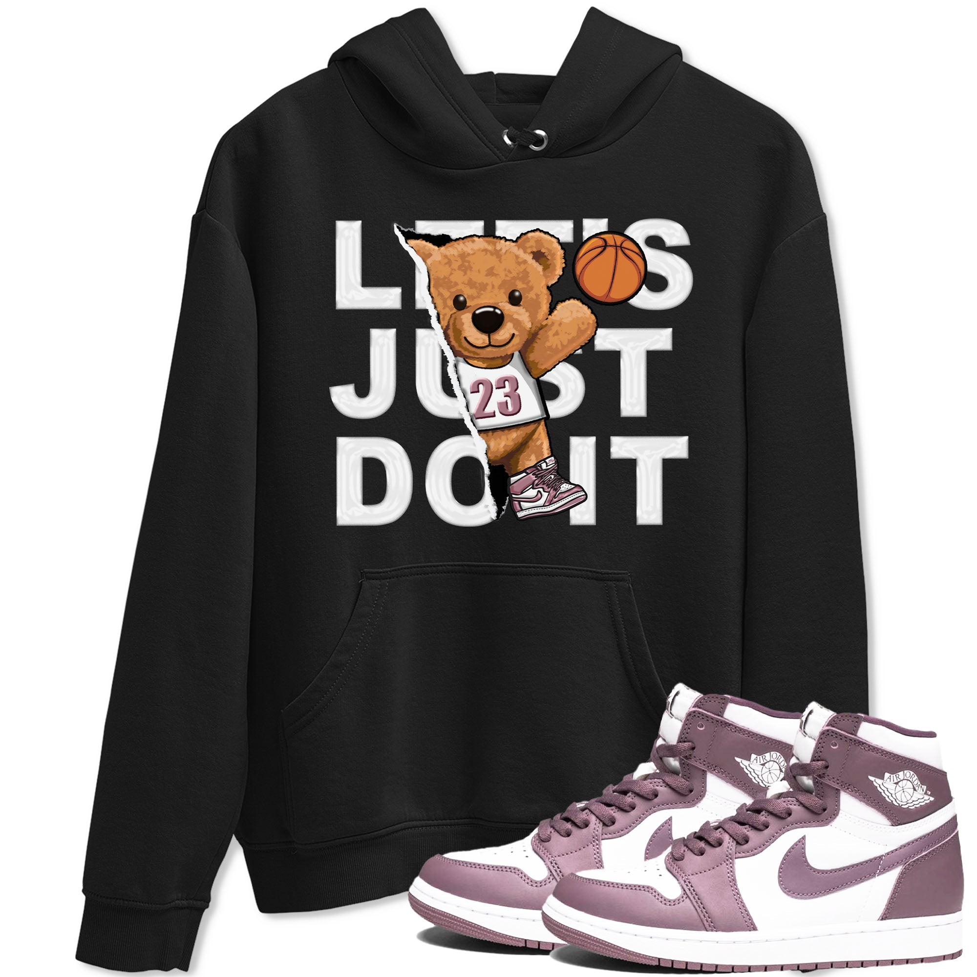Air Jordan 1 Mauve shirt to match jordans Rip Out Bear sneaker tees AJ1 Mauve Drip Gear Zone Sneaker Matching Clothing Brand Unisex Sneaker Tee Black 1 T-Shirt