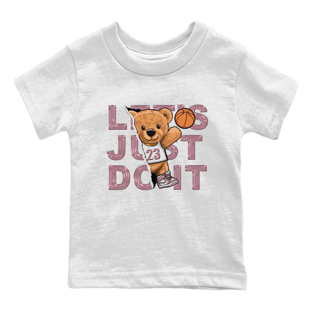 Air Jordan 1 Mauve shirt to match jordans Rip Out Bear sneaker tees AJ1 Mauve Drip Gear Zone Sneaker Matching Clothing Brand Baby Toddler White 2 T-Shirt