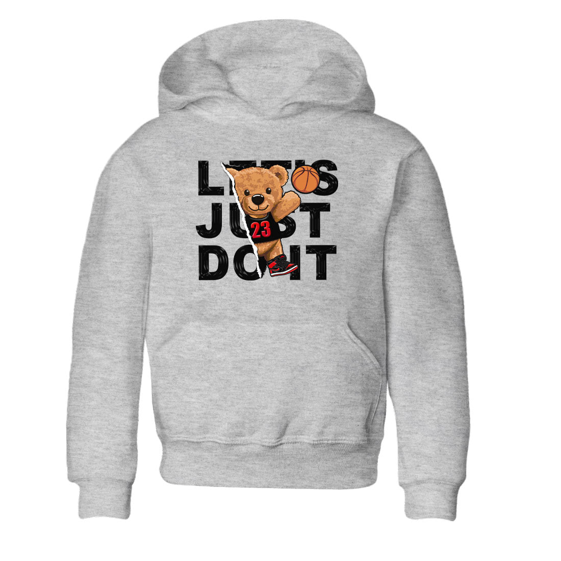 Air Jordan 1 Satin Bred shirt to match jordans Rip Out Bear sneaker tees AJ1 Retro Satin Bred Drip Gear Zone Sneaker Matching Clothing Brand Baby Toddler Heather Grey 2 T-Shirt