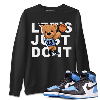 Air Jordan 1 Retro High OG University Blue shirt to match jordans Rip Out Bear Streetwear Sneaker Shirt Air Jordan 1 UNC Toe Drip Gear Zone Sneaker Matching Clothing Unisex Black 1 T-Shirt