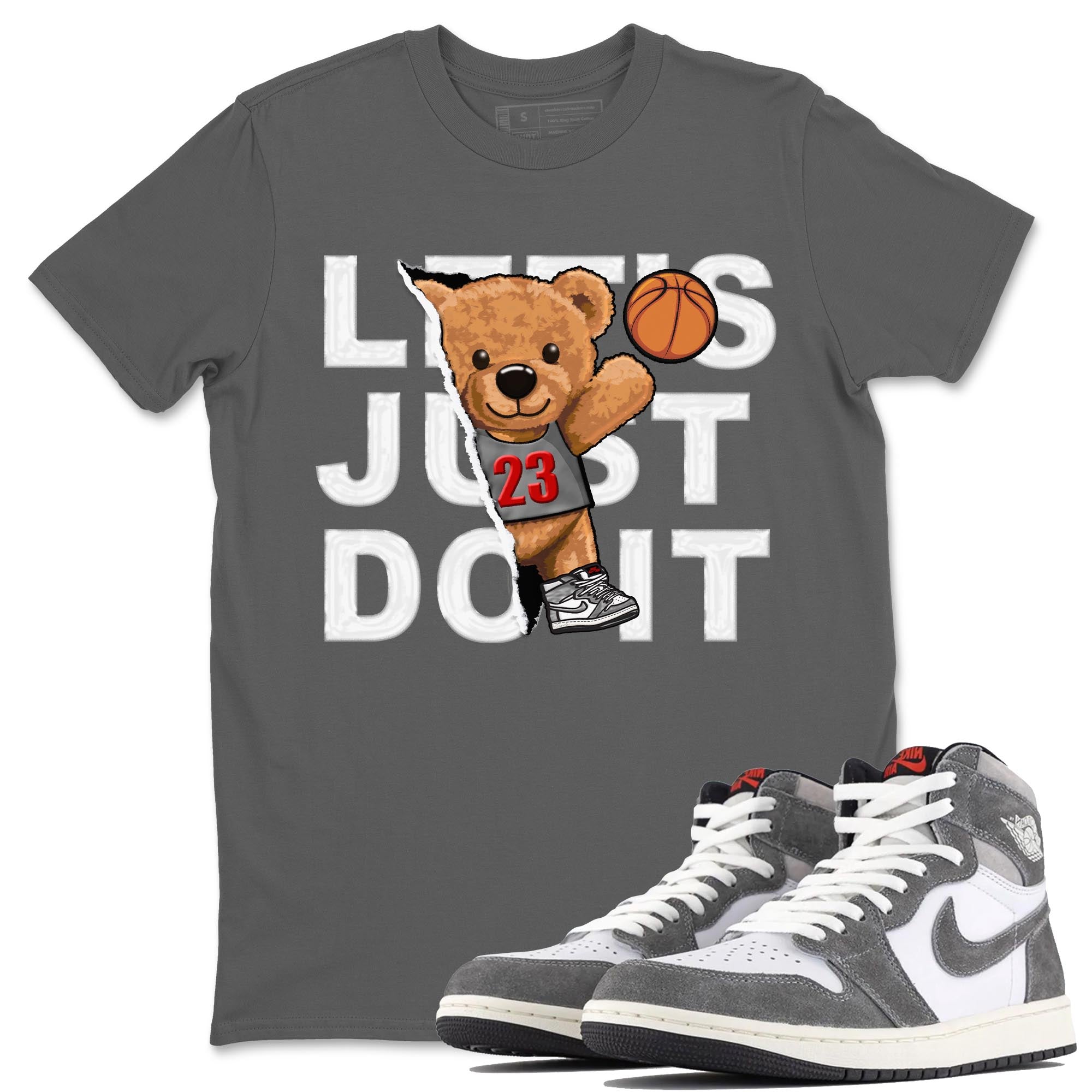 1s High OG Washed Heritage Sneaker Match Tees Rip Out Bear Streetwear Sneaker Shirt Air Jordan 1 Washed Heritage Sneaker Release Tees Unisex Shirts Cool Grey 1