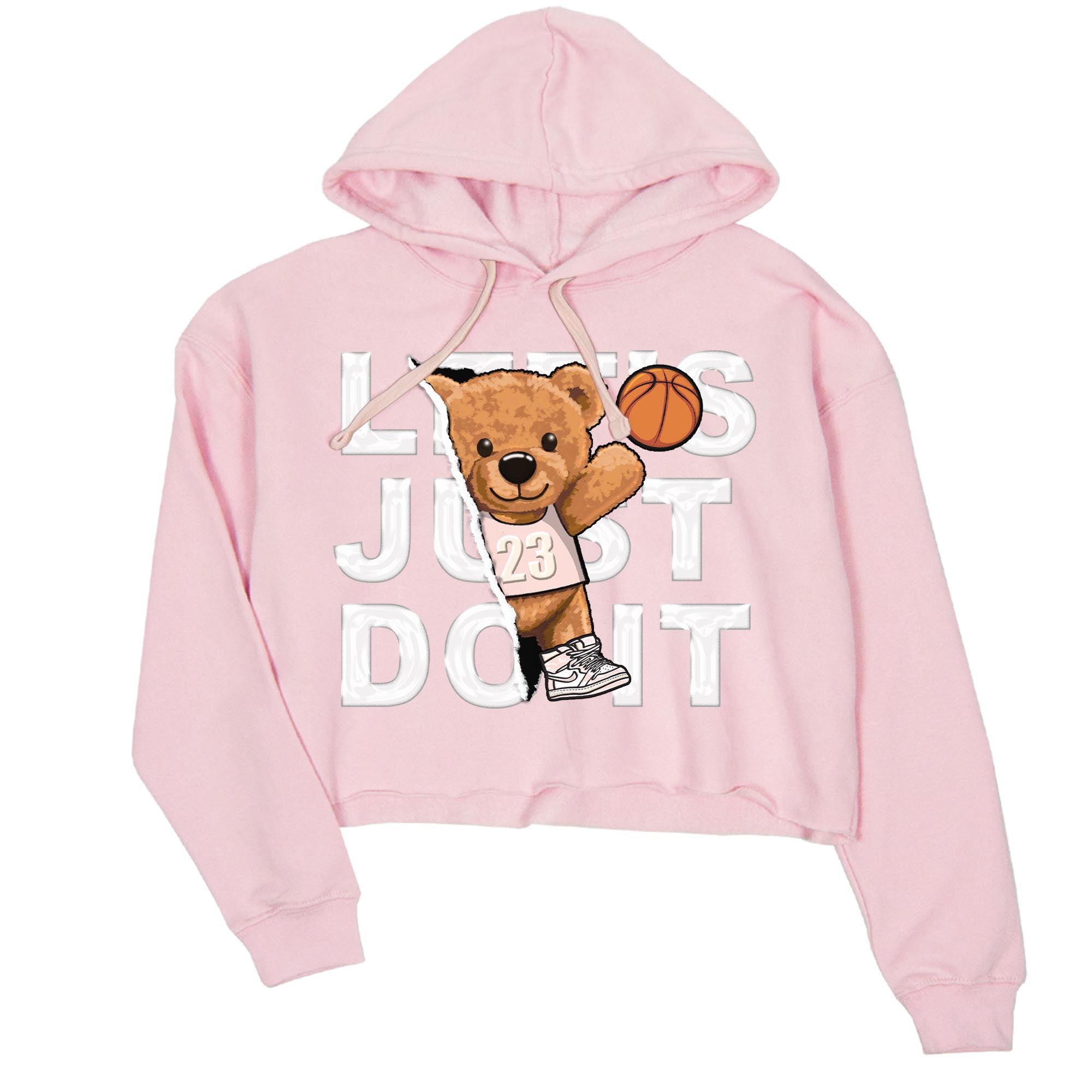 Air Jordan 1 Washed Pink Sneaker Match Tees Rip Out Bear Streetwear Sneaker Shirt AJ1 Washed Pink Sneaker Release Tees Women's Shirts Pink 2