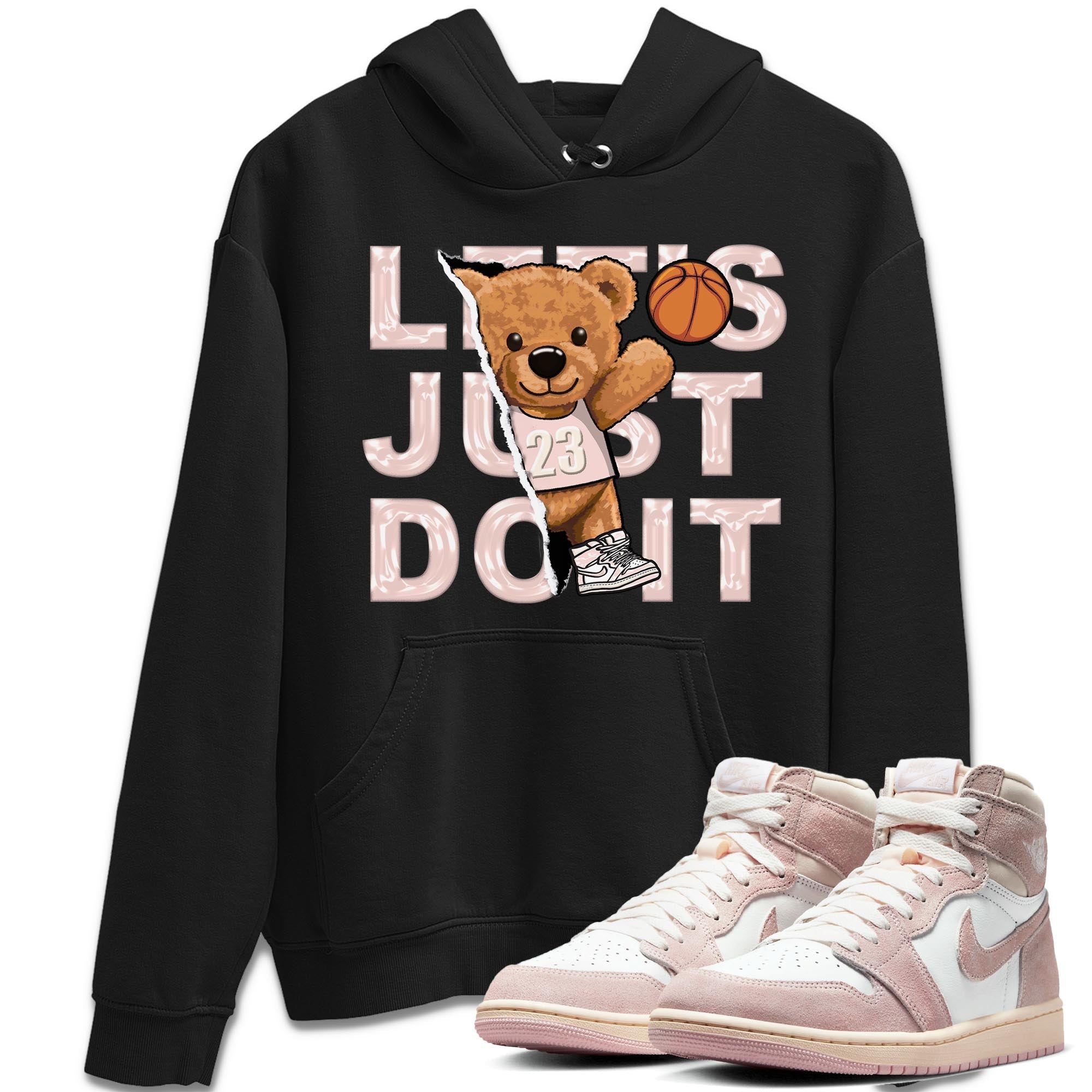 Air Jordan 1 Washed Pink Sneaker Match Tees Rip Out Bear Streetwear Sneaker Shirt AJ1 Washed Pink Sneaker Release Tees Unisex Shirts Black 1
