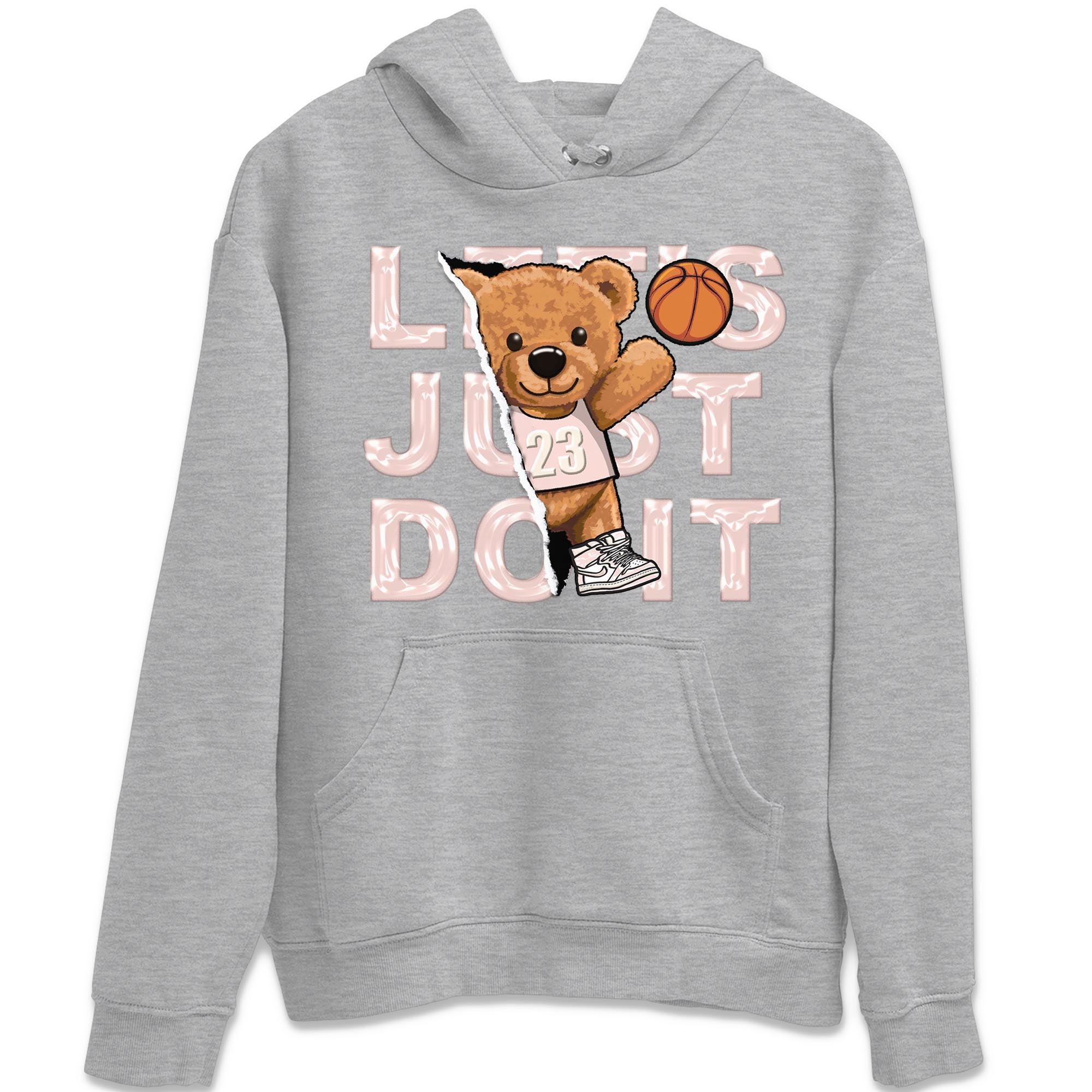 Air Jordan 1 Washed Pink Sneaker Match Tees Rip Out Bear Streetwear Sneaker Shirt AJ1 Washed Pink Sneaker Release Tees Unisex Shirts Heather Grey 2