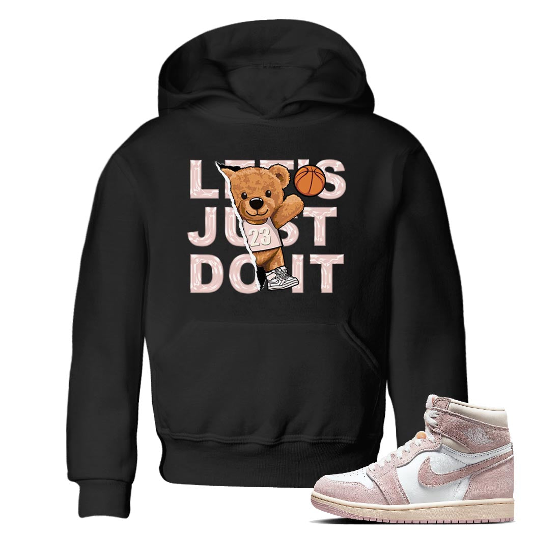 Air Jordan 1 Washed Pink Rip Out Bear Baby and Kids Streetwear Sneaker Shirt AJ1 Washed Pink Kids Streetwear Sneaker Shirt Size Chart