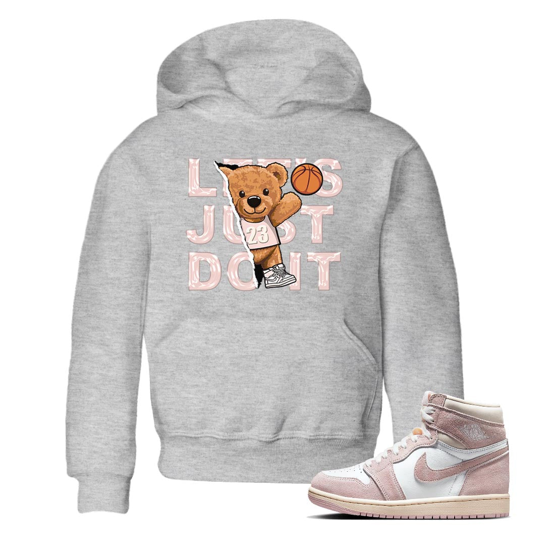 Air Jordan 1 Washed Pink Rip Out Bear Baby and Kids Streetwear Sneaker Shirt AJ1 Washed Pink Kids Streetwear Sneaker Shirt Washing and Care Tip