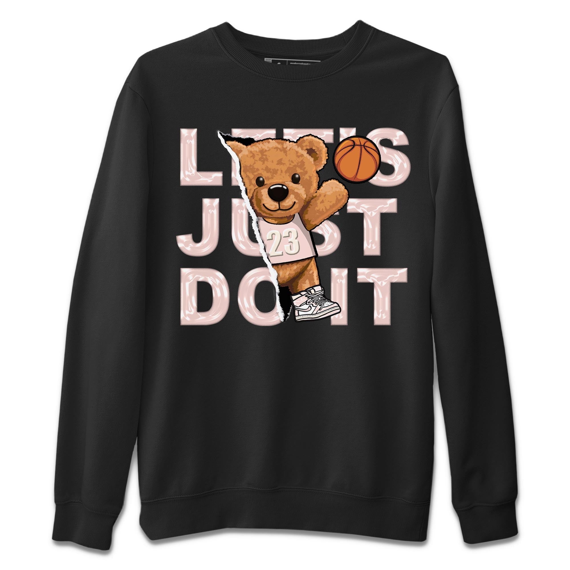 Air Jordan 1 Washed Pink Sneaker Match Tees Rip Out Bear Streetwear Sneaker Shirt AJ1 Washed Pink Sneaker Release Tees Unisex Shirts Black 2