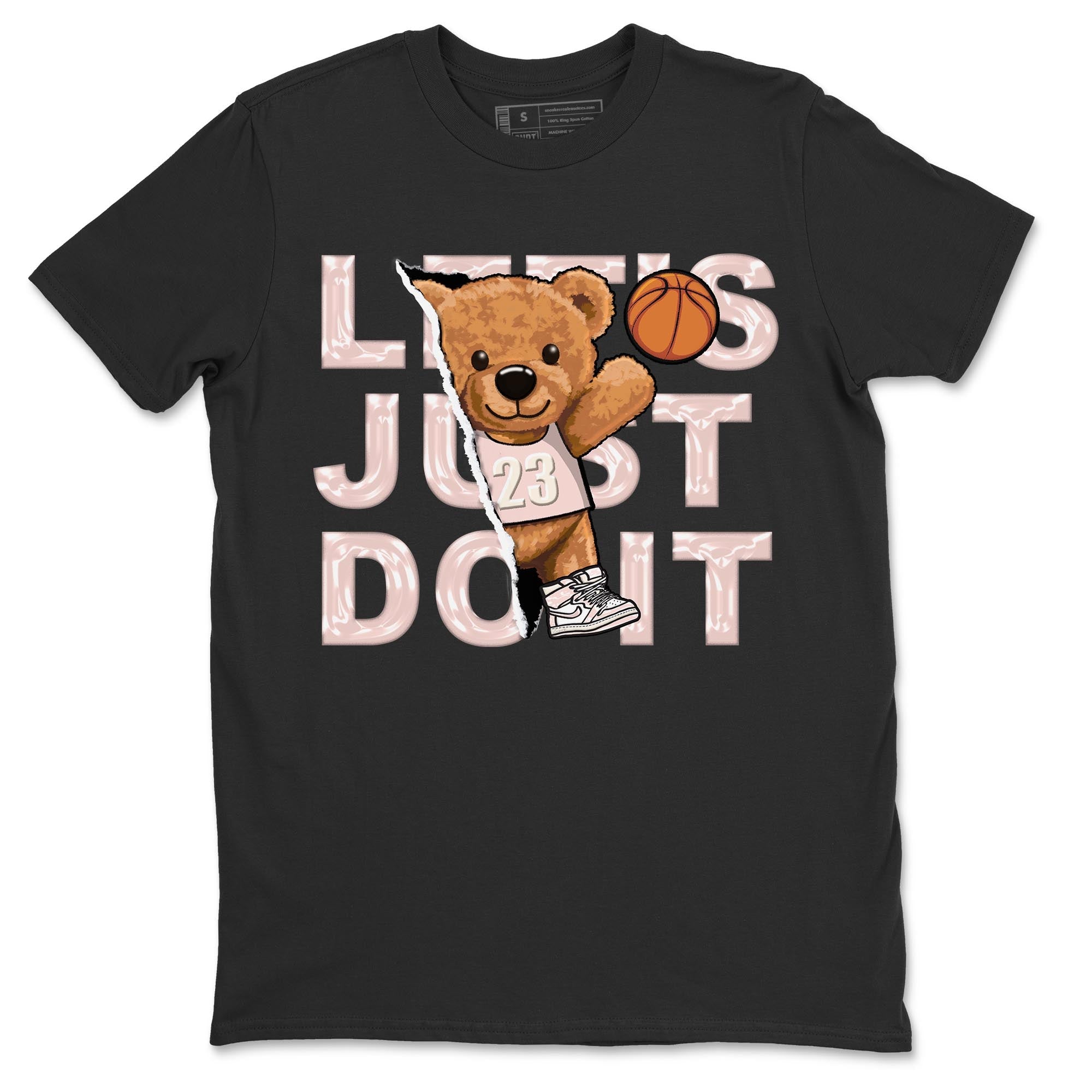 Air Jordan 1 Washed Pink Sneaker Match Tees Rip Out Bear Streetwear Sneaker Shirt AJ1 Washed Pink Sneaker Release Tees Unisex Shirts Black 2