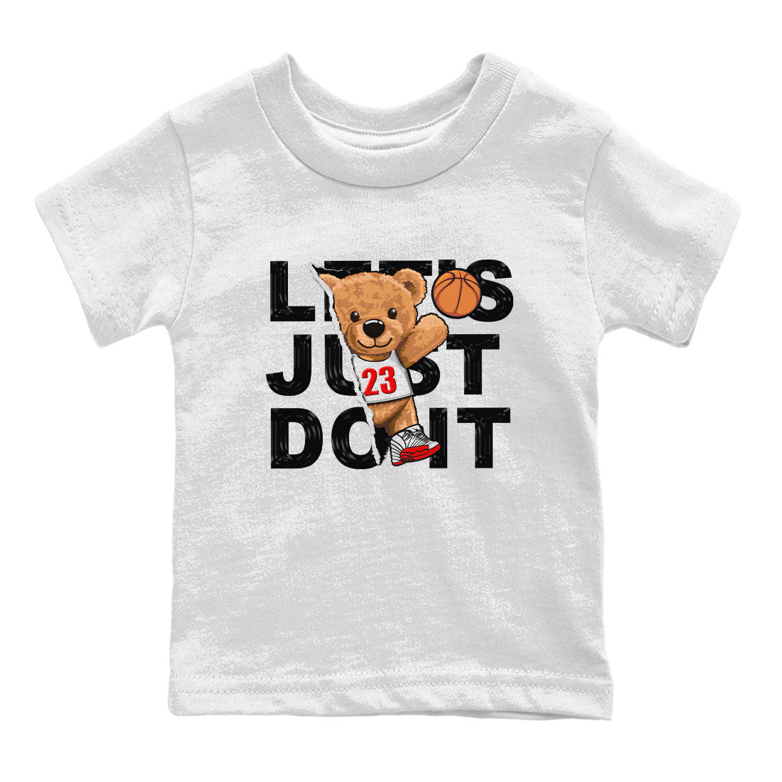 Jordan 12 Retro Cherry shirt to match jordans Varsity Red Rip Out Bear special sneaker matching tees 12s Cherry Drip Gear Zone Baby Toddler White 2 T-Shirt