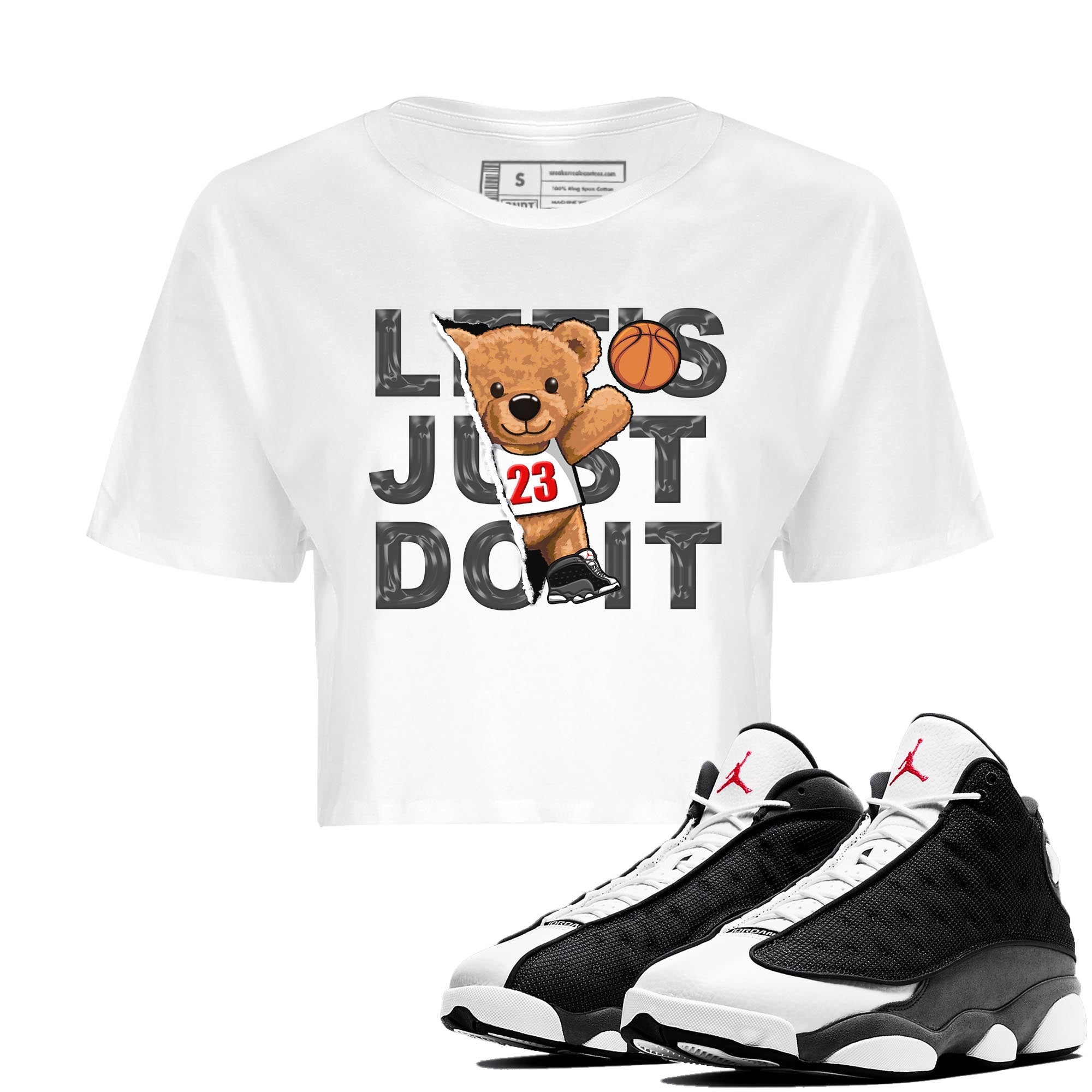 Air Jordan 13 Black Flint Rip Out Bear WMNS Cotton Sneaker Hoodie Air Jordan 13 Black Flint Sneaker Crop Hoodie Size Chart