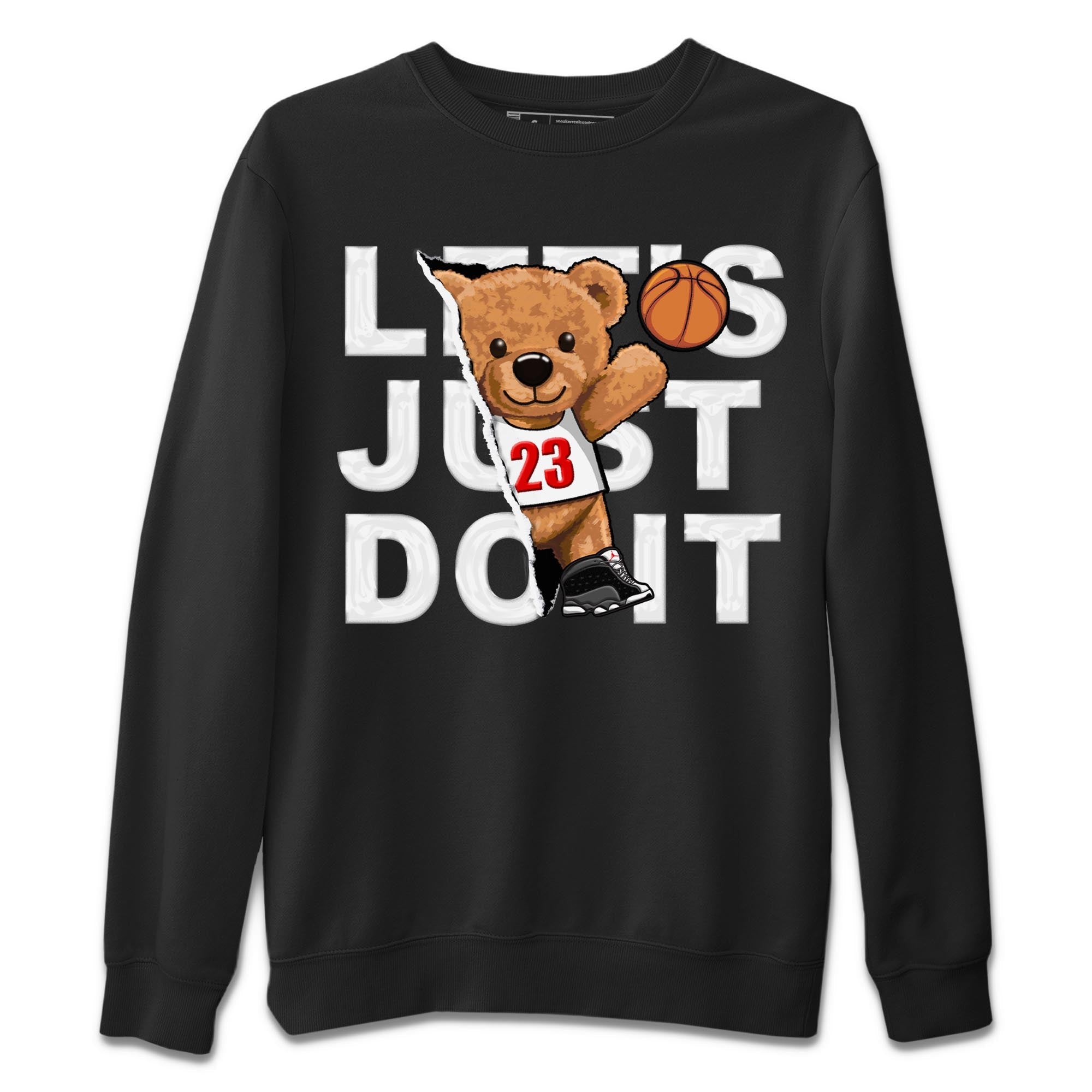 Air Jordan 13 Black Flint Sneaker Match Tees Rip Out Bear Streetwear Sneaker Shirt AJ 13s Black Flint Sneaker Release Tees Unisex Shirts Black 2