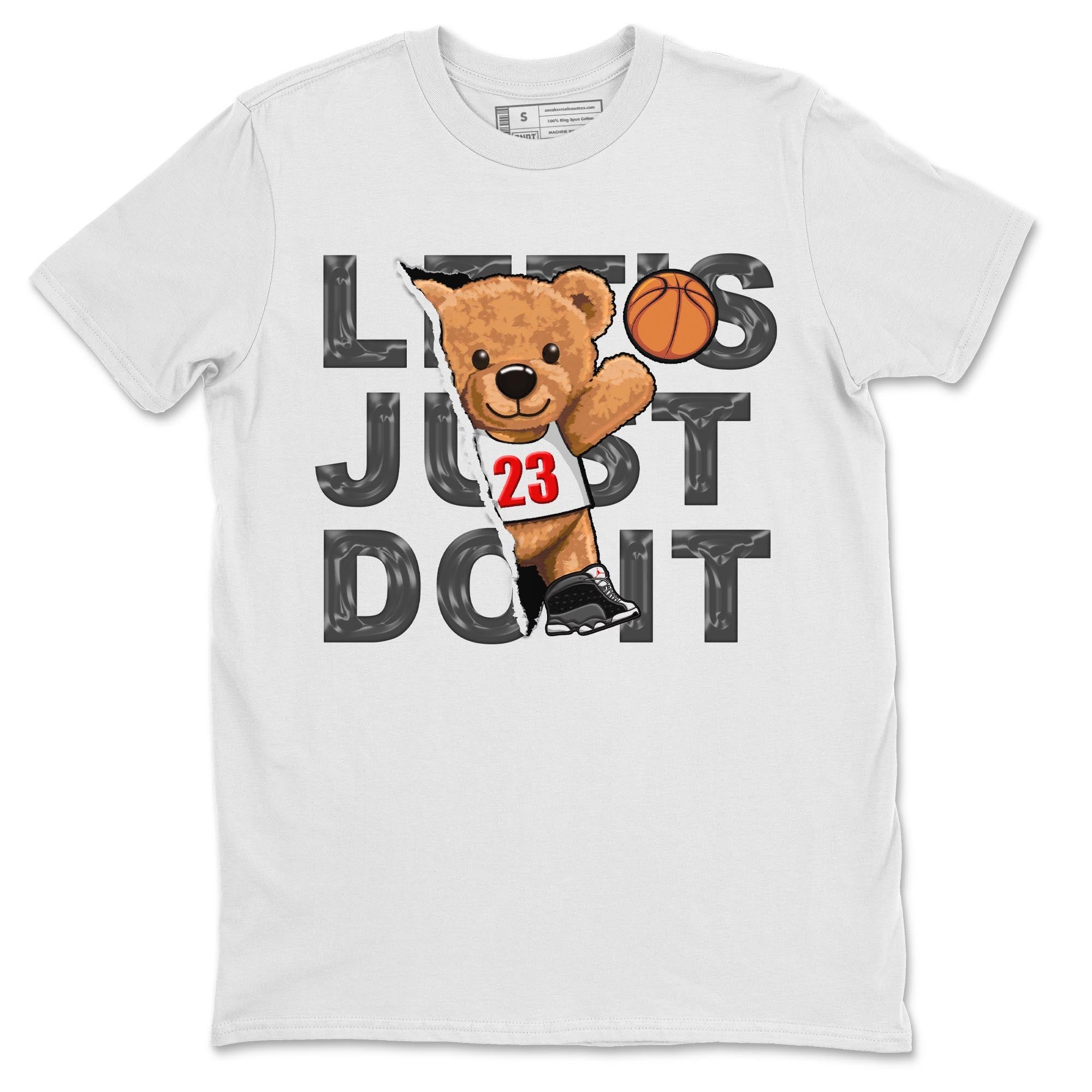 Air Jordan 13 Black Flint Sneaker Match Tees Rip Out Bear Streetwear Sneaker Shirt AJ 13s Black Flint Sneaker Release Tees Unisex Shirts White 2