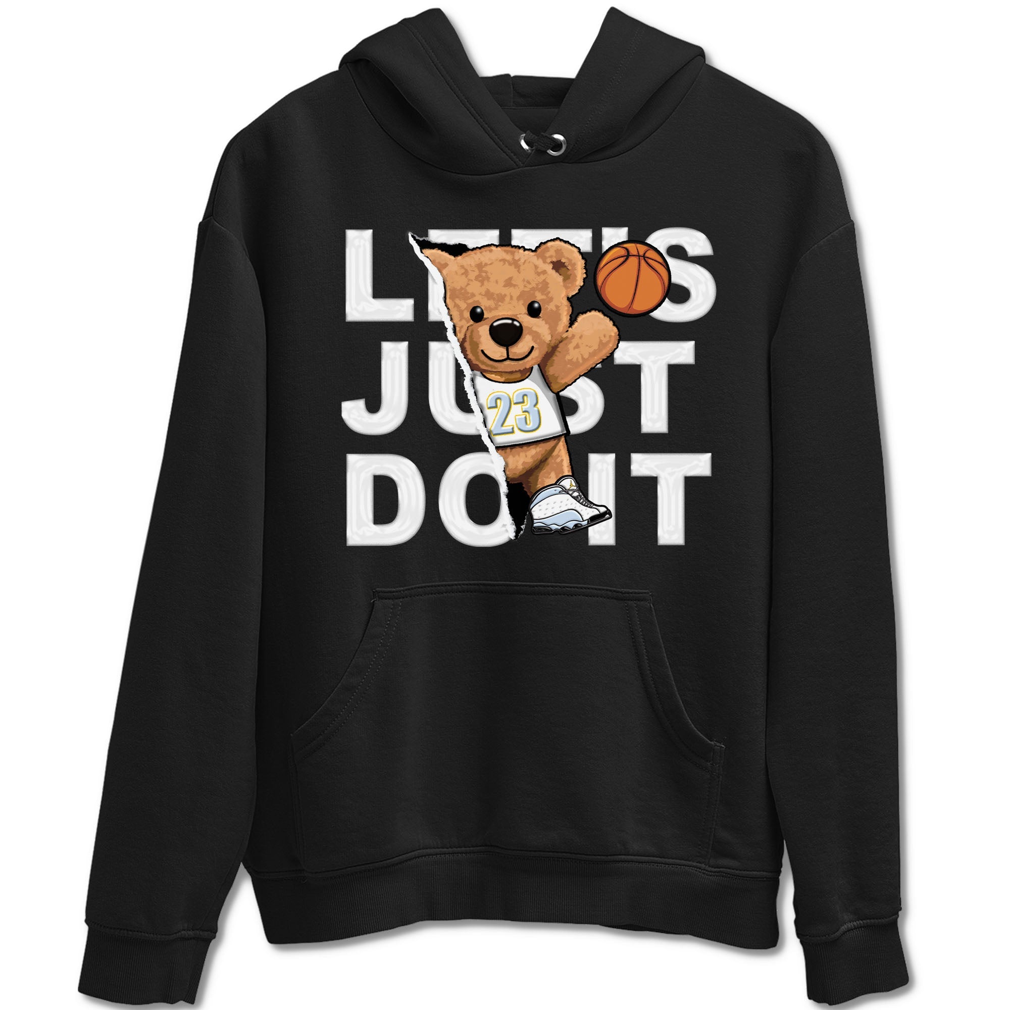 13s Blue Grey shirt to match jordans Rip Out Bear sneaker tees Air Jordan 13 Blue Grey Drip Gear Zone unisex cotton Black 2 crew neck shirt