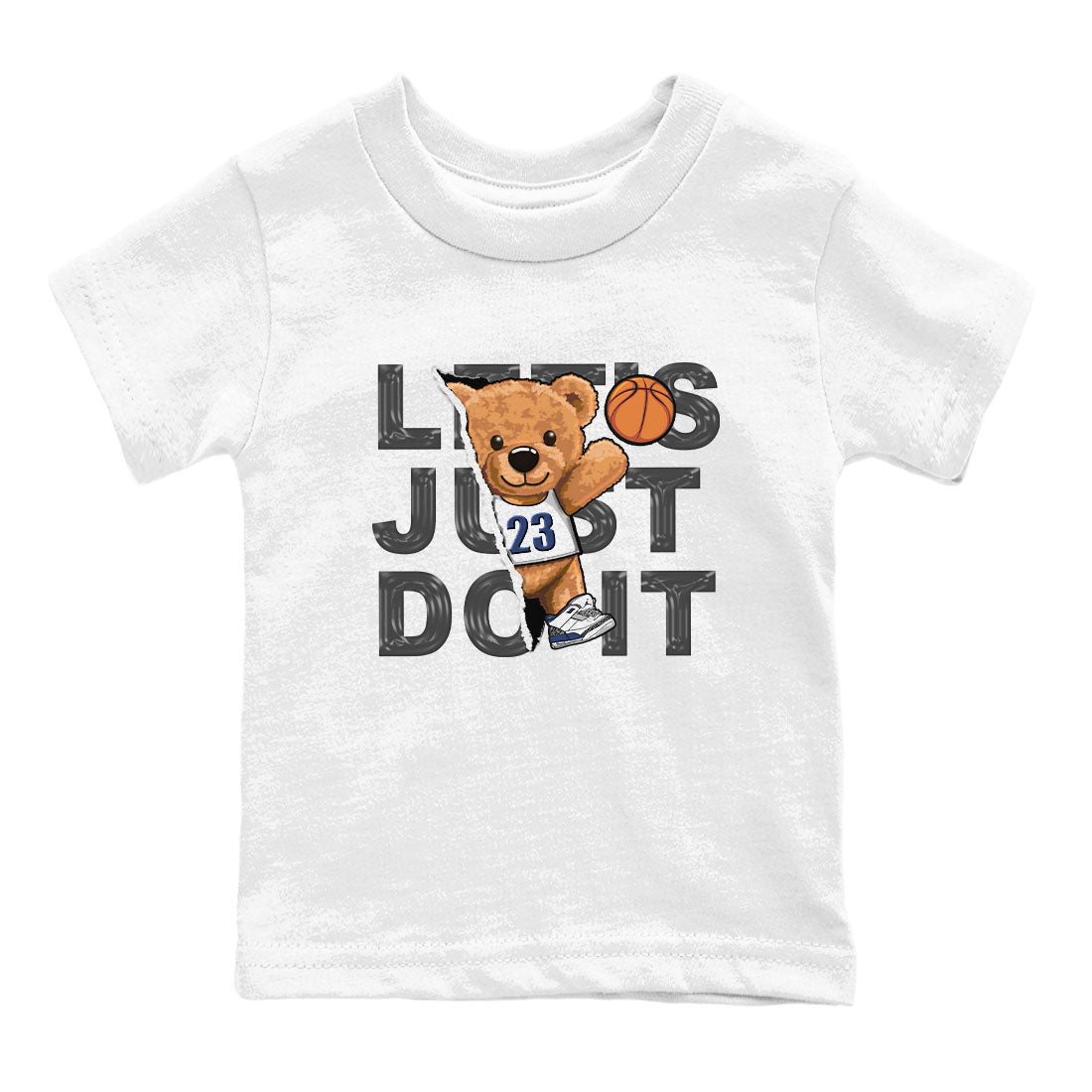 Air Jordan 3 Retro Midnight Navy shirt to match jordans Rip Out Bear sneaker shirt 3s Midnight Navy Drip Gear Zone baby toddler White 2 cotton Shirt