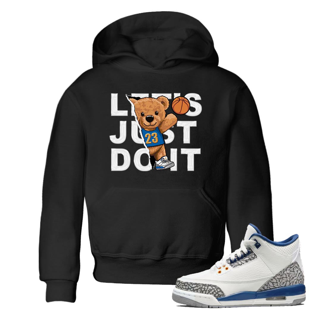 Air Jordan 3 Wizards Rip Out Bear Baby and Kids Streetwear Sneaker Shirt Air Jordan 3 Wizards Kids Streetwear Sneaker Shirt Washing and Care Tip