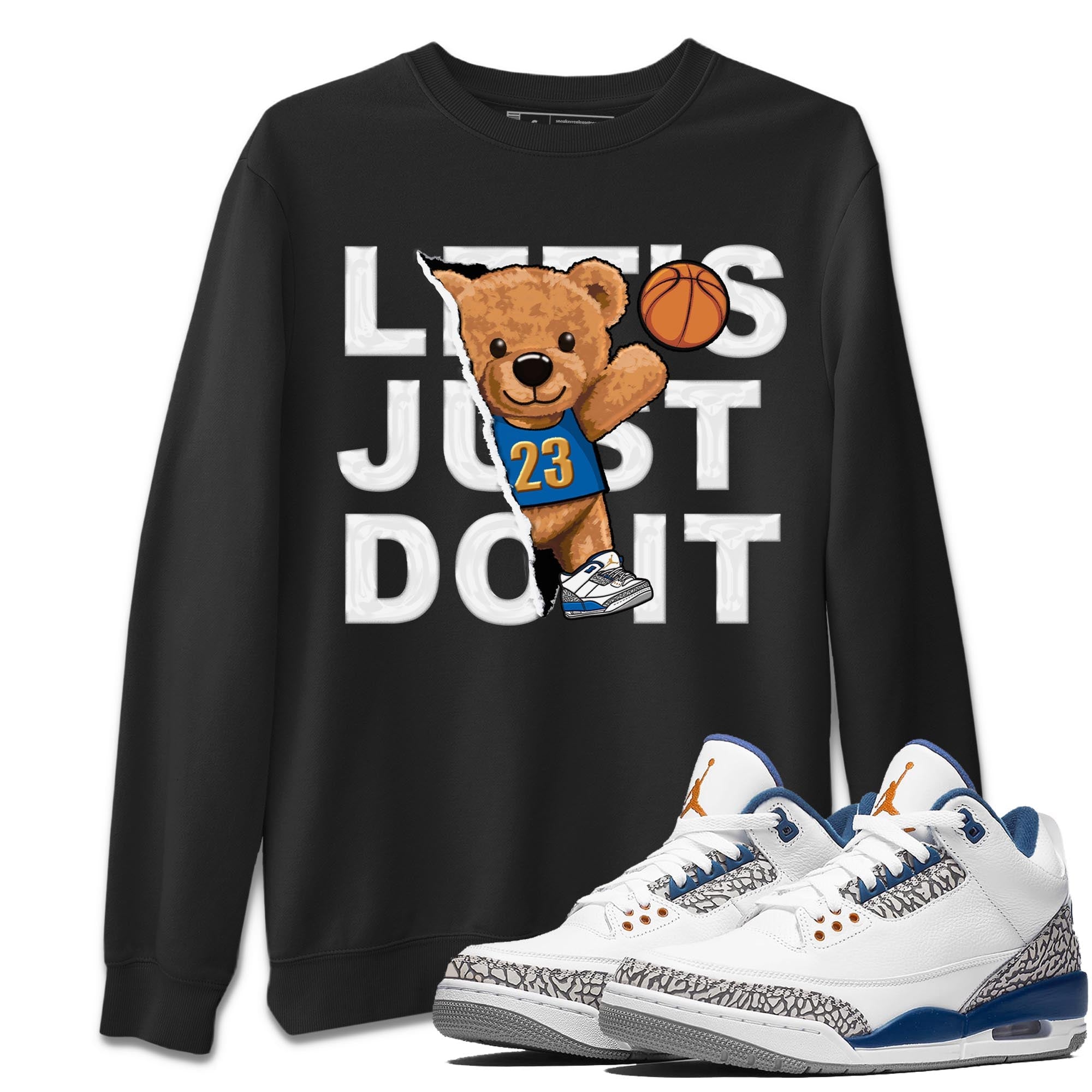 Air Jordan 3 Wizards Rip Out Bear Crew Neck Streetwear Sneaker Shirt Air Jordan 3 Wizards Sneaker T-Shirts Washing and Care Tip
