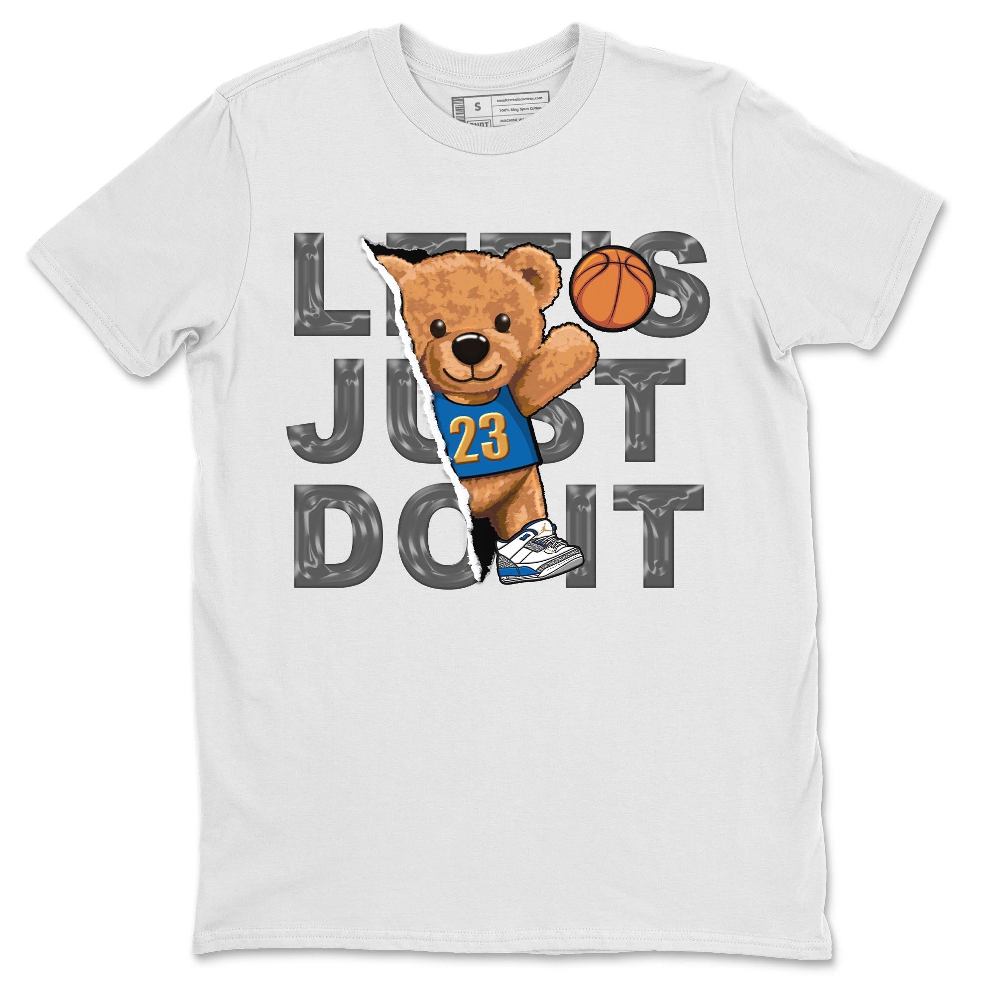 Air Jordan 3 Wizards Sneaker Match Tees Rip Out Bear Streetwear Sneaker Shirt Air Jordan 3 Wizards Sneaker Release Tees Unisex Shirts White 2