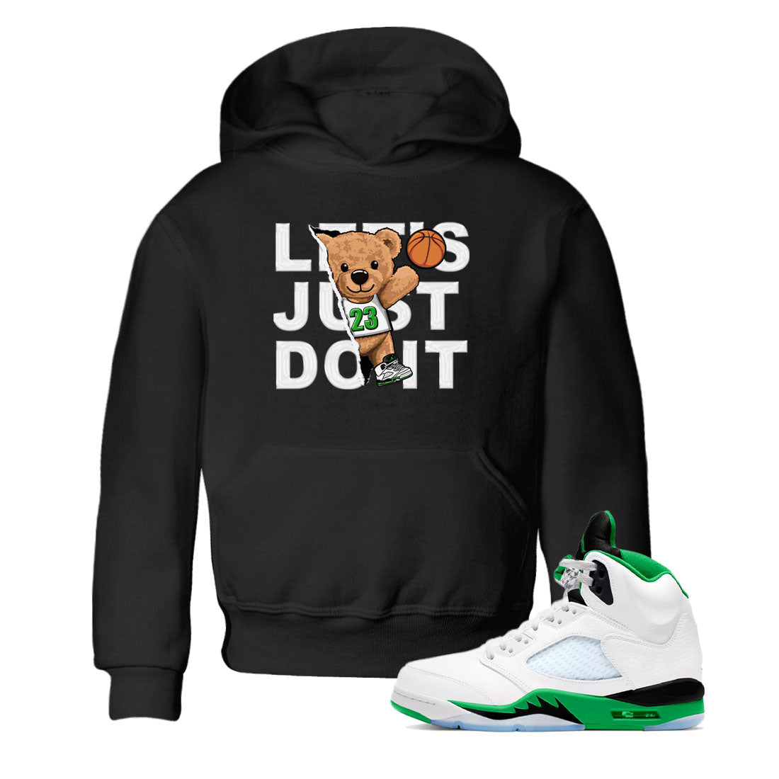5s Lucky Green shirt to match jordans Rip Out Bear sneaker tees Air Jordan 5 Lucky Green Drip Gear Zone baby toddler Black 1 cotton Shirt