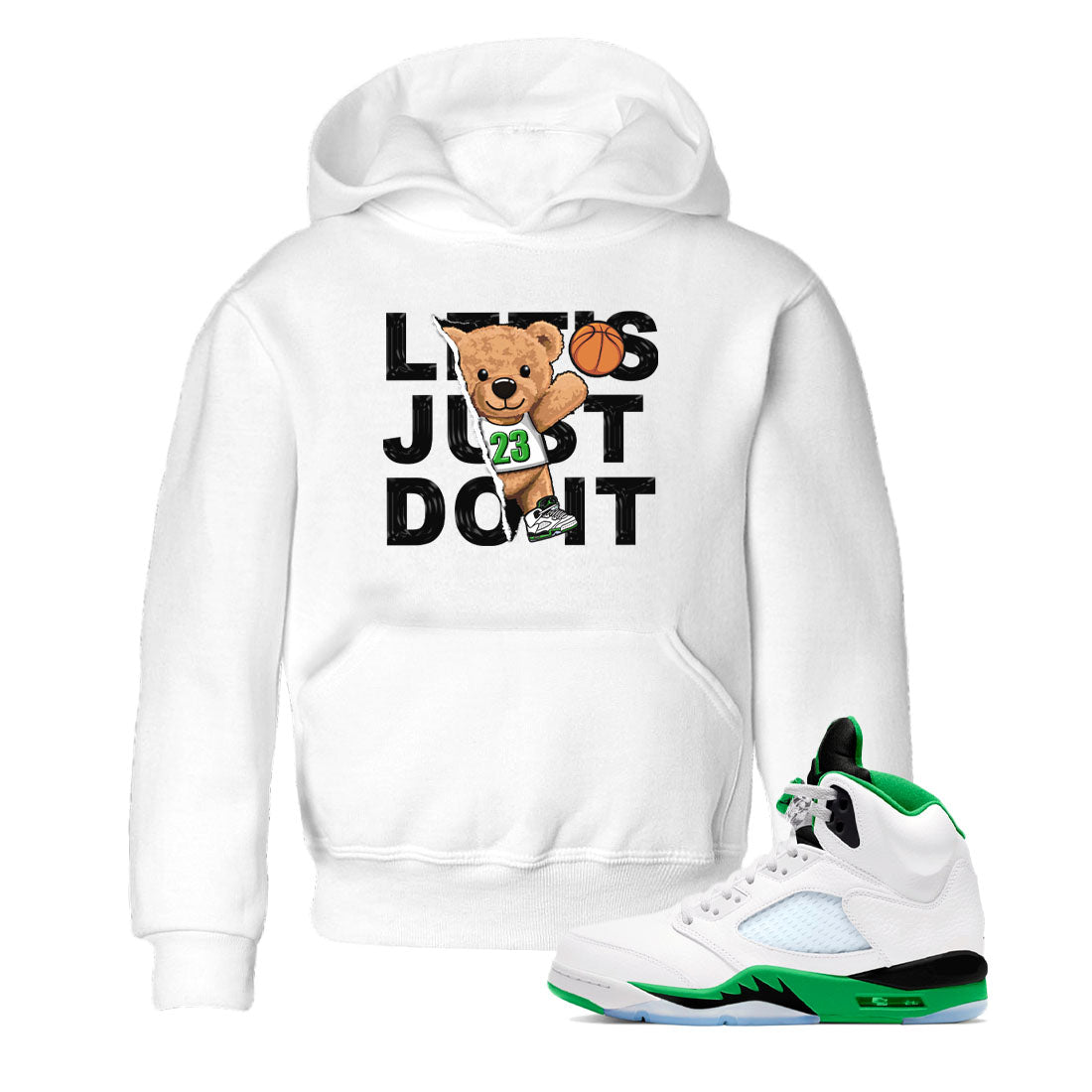 5s Lucky Green shirt to match jordans Rip Out Bear sneaker tees Air Jordan 5 Lucky Green Drip Gear Zone baby toddler White 1 cotton Shirt