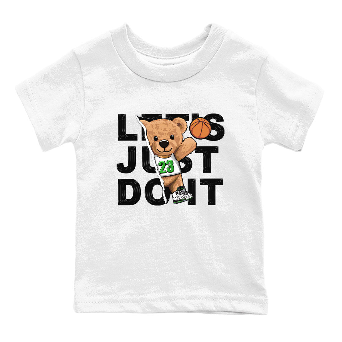 5s Lucky Green shirt to match jordans Rip Out Bear sneaker tees Air Jordan 5 Lucky Green Drip Gear Zone baby toddler White 2 cotton Shirt