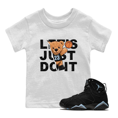 Air Jordan 7 Chambray shirt to match jordans Rip Out Bear Streetwear Sneaker Shirt AJ7 Chambray Drip Gear Zone Sneaker Matching Clothing Baby Toddler White 1 T-Shirt