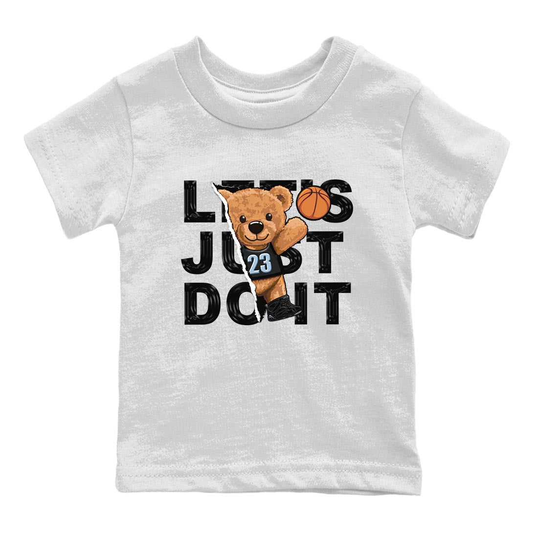 Air Jordan 7 Chambray shirt to match jordans Rip Out Bear Streetwear Sneaker Shirt AJ7 Chambray Drip Gear Zone Sneaker Matching Clothing Baby Toddler White 2 T-Shirt