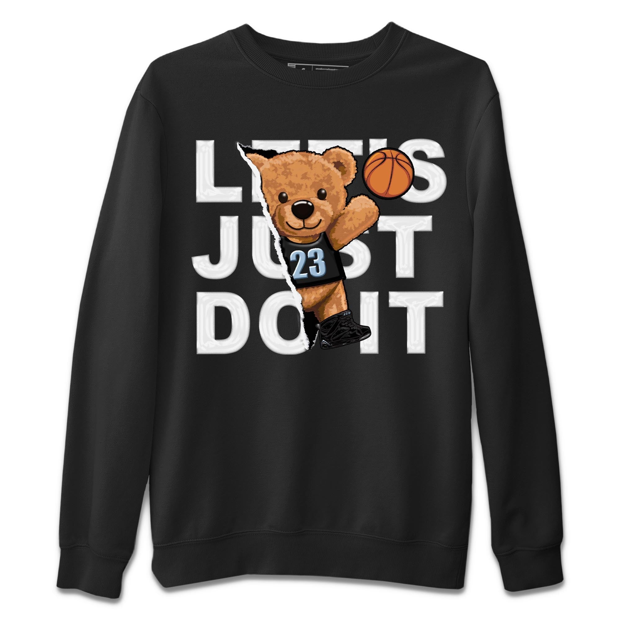 Air Jordan 7 Chambray shirt to match jordans Rip Out Bear Streetwear Sneaker Shirt AJ7 Chambray Drip Gear Zone Sneaker Matching Clothing Unisex Black 2 T-Shirt