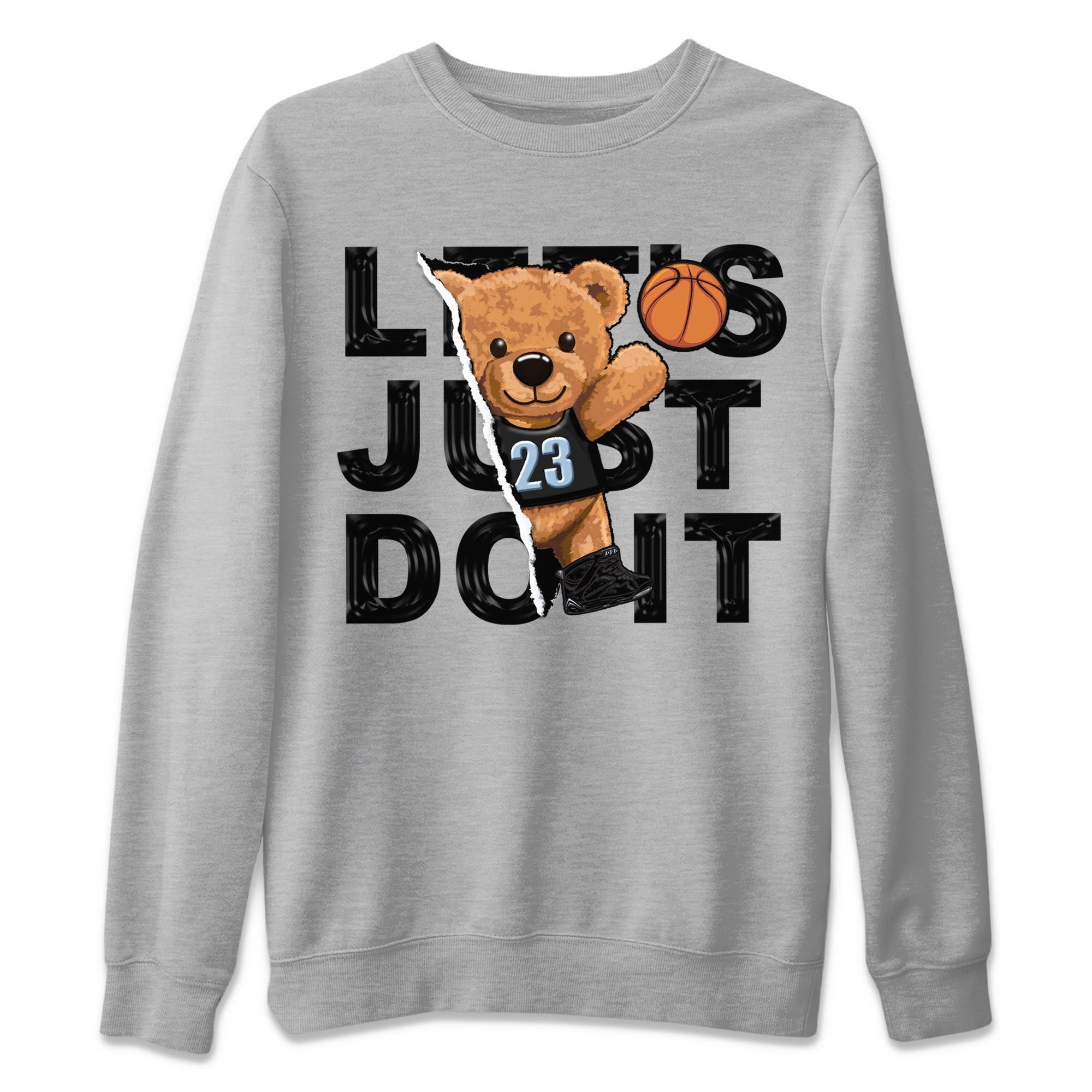 Air Jordan 7 Chambray shirt to match jordans Rip Out Bear Streetwear Sneaker Shirt AJ7 Chambray Drip Gear Zone Sneaker Matching Clothing Unisex Heather Grey 2 T-Shirt