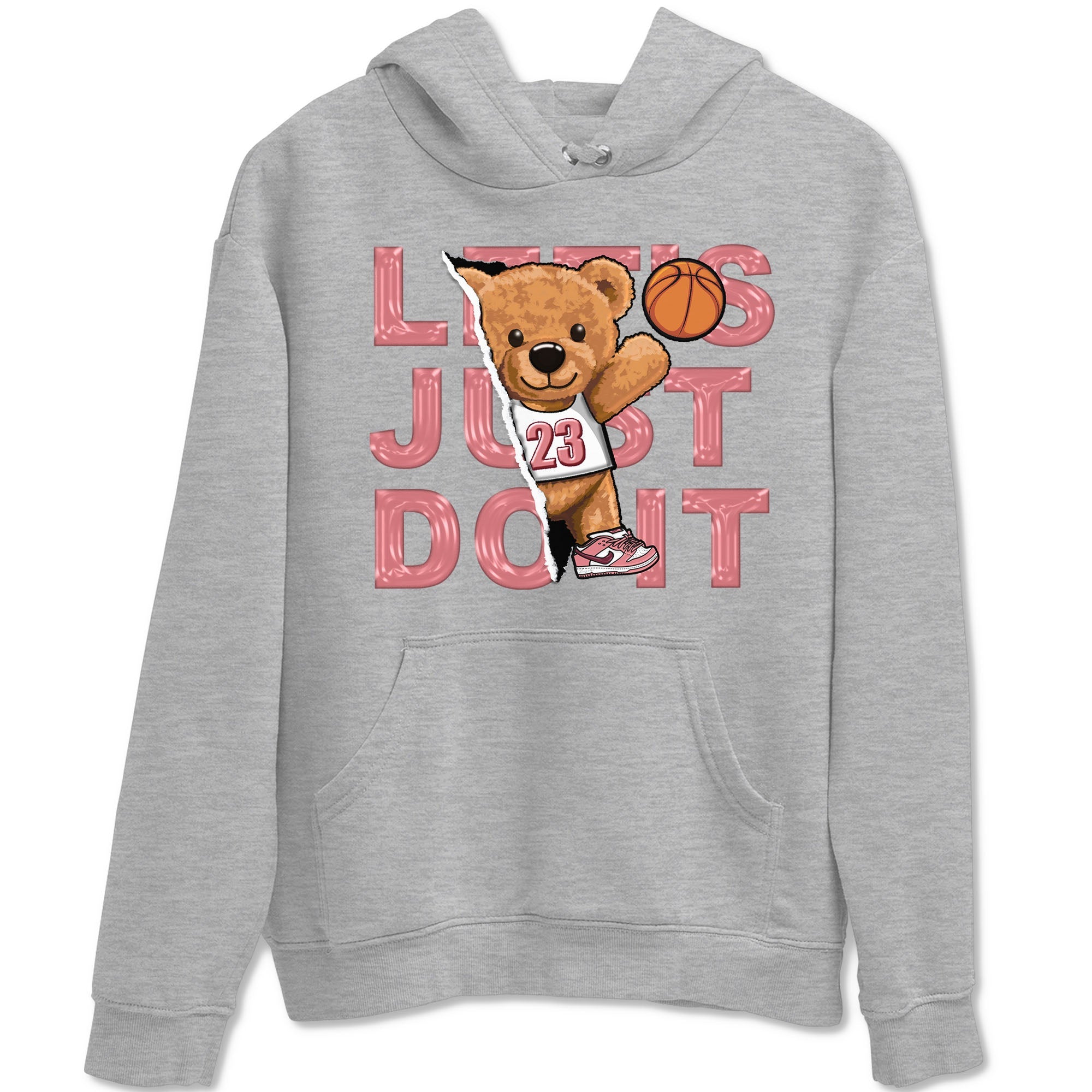 Dunk Valentine's Day shirt to match jordans Rip Out Bear sneaker tees Dunks Valentine's Day Drip Gear Zone unisex cotton Heather Grey 2 crew neck shirt